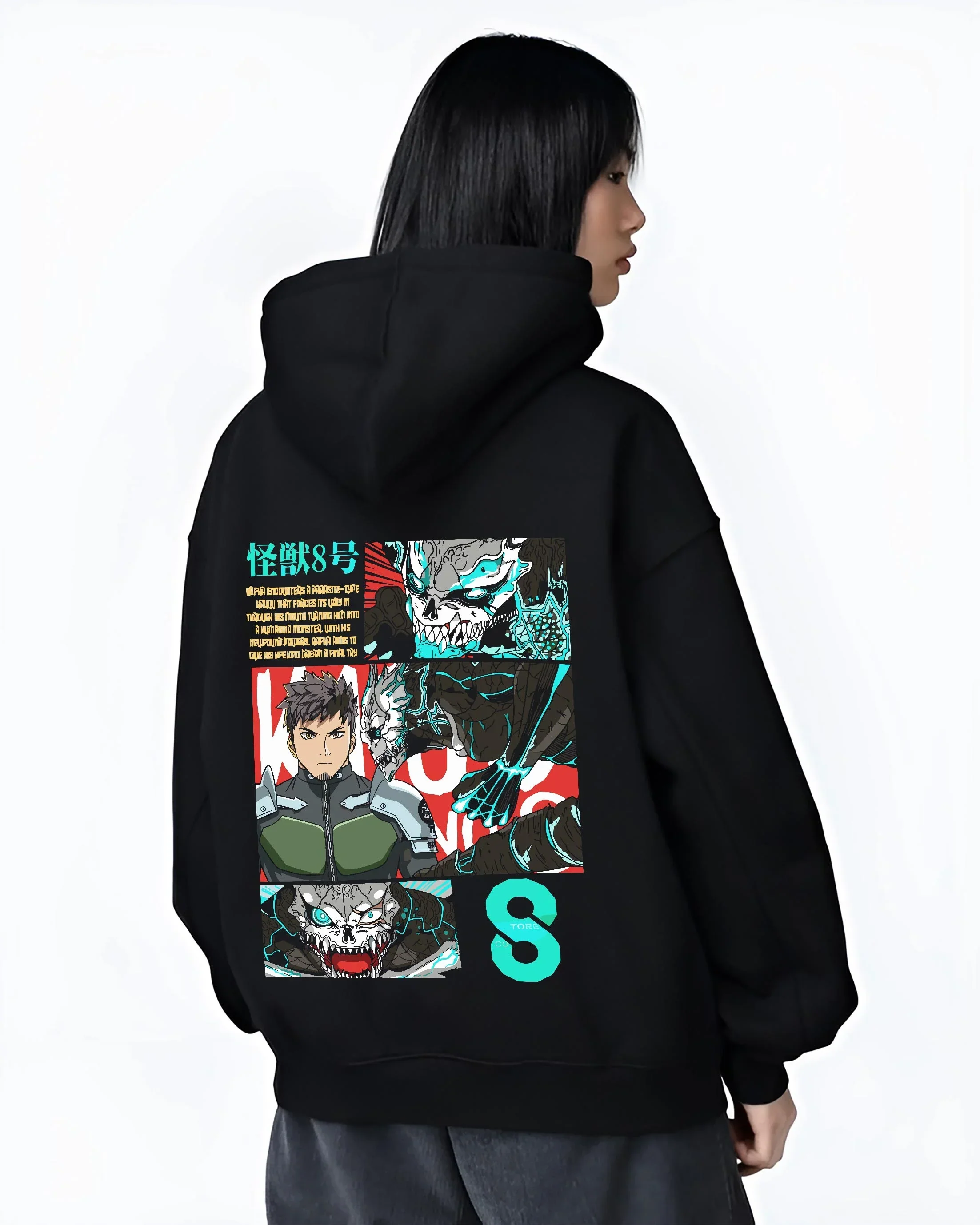 Kaiju No. 8 Hoodie Kafka Hibino Defence Unit Jumper - Image 3
