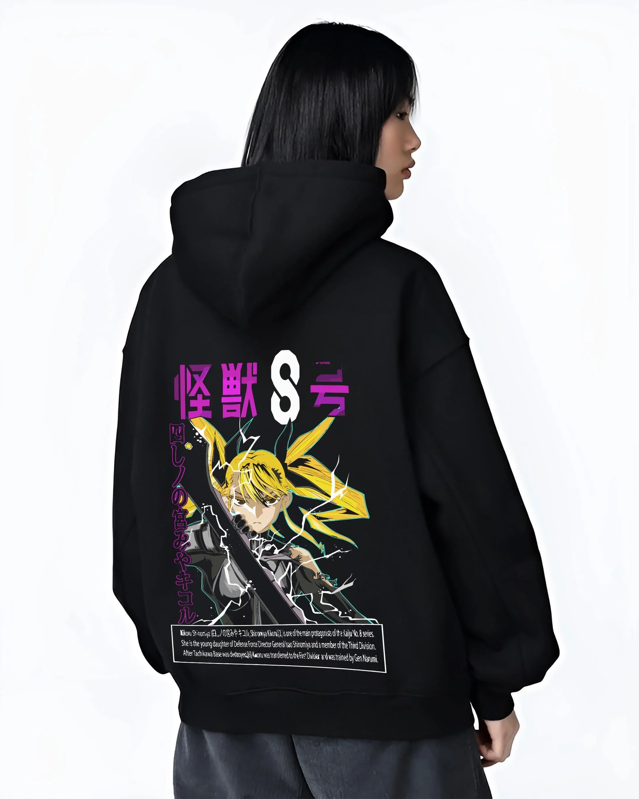 Kaiju No. 8 Hoodie Shin Monster Defence Jumper - Image 3