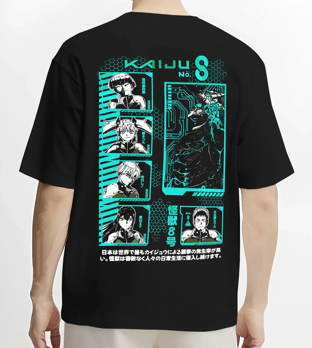 Kaiju No. 8 Hoodie Character Panel Grid Manga Battle - Image 4