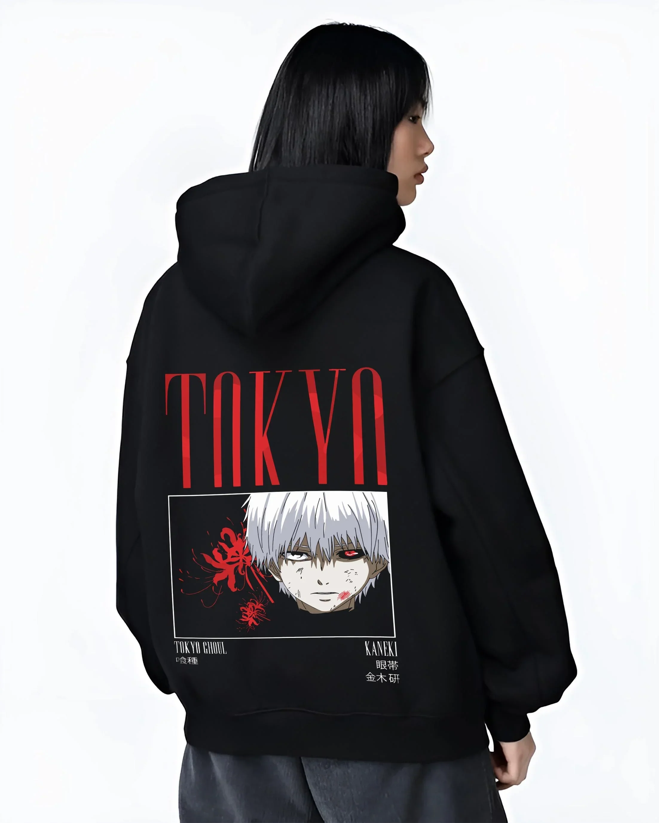 Ken Kaneki Hoodie Tokyo Ghoul One Eyed Mask - Image 3