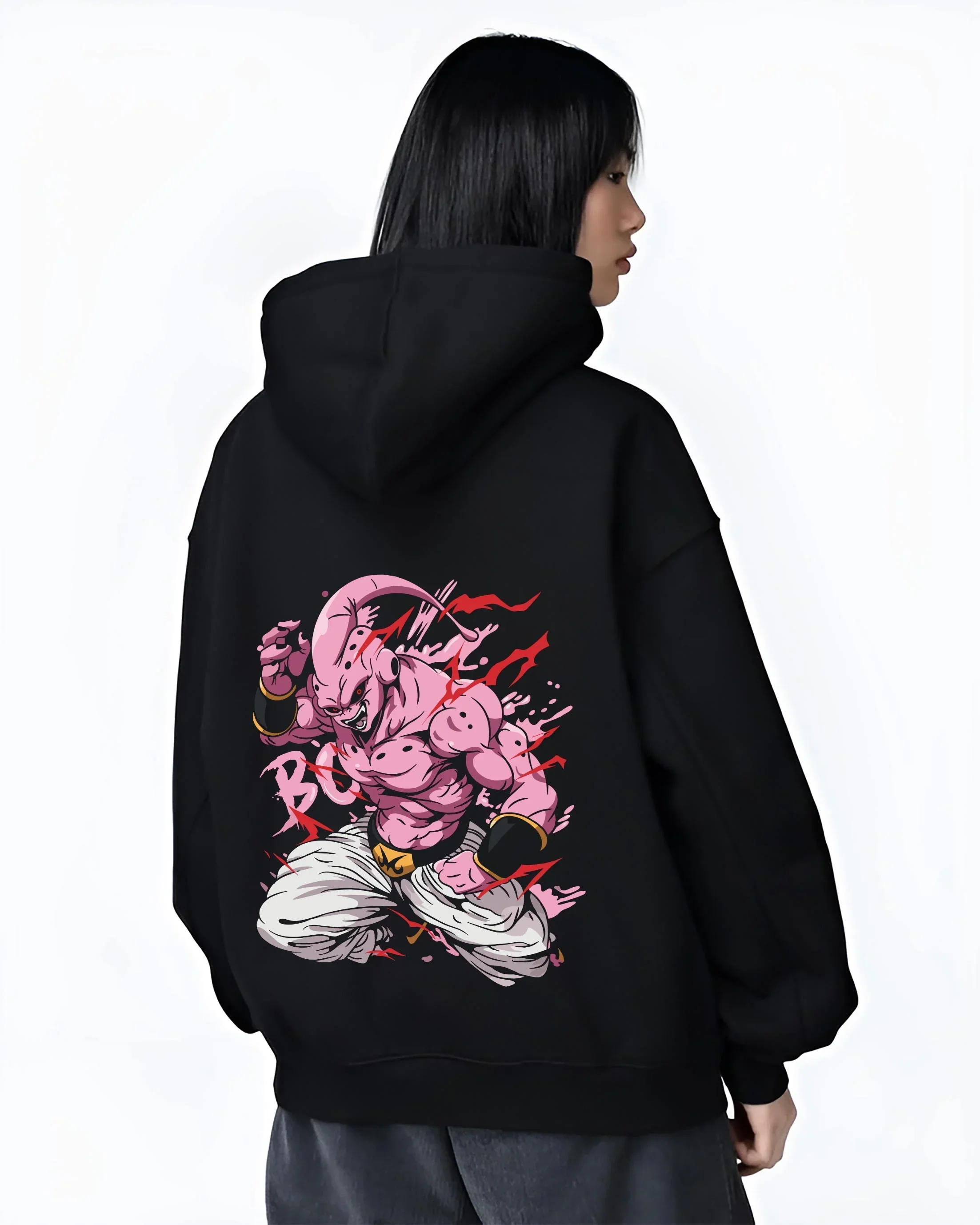 Kid Buu Dragon Ball Z Hoodie Chaos Power Form Aura - Image 3