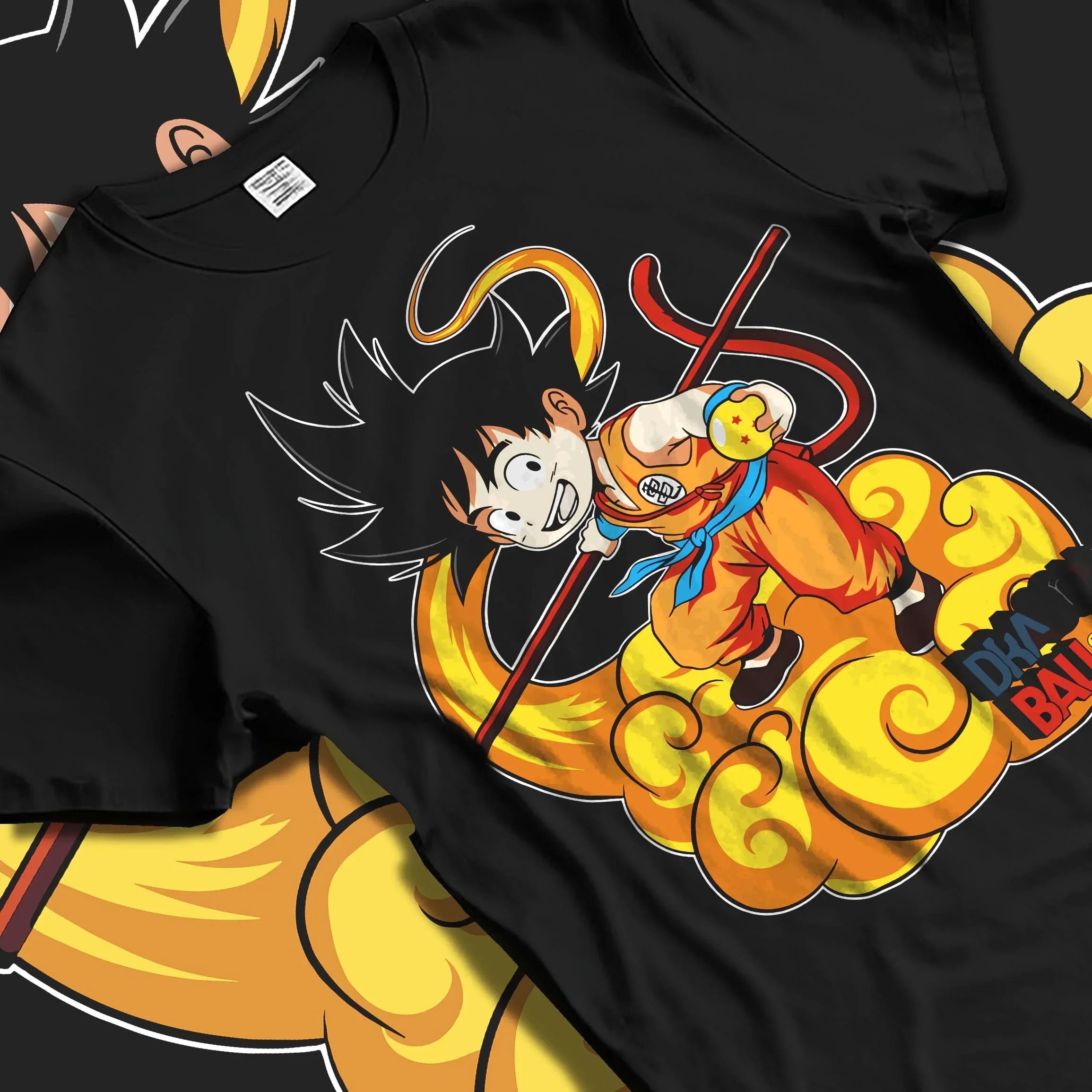 Kid Goku Dragon Ball Z Hoodie Nimbus Flying Cloud Pose - Image 5