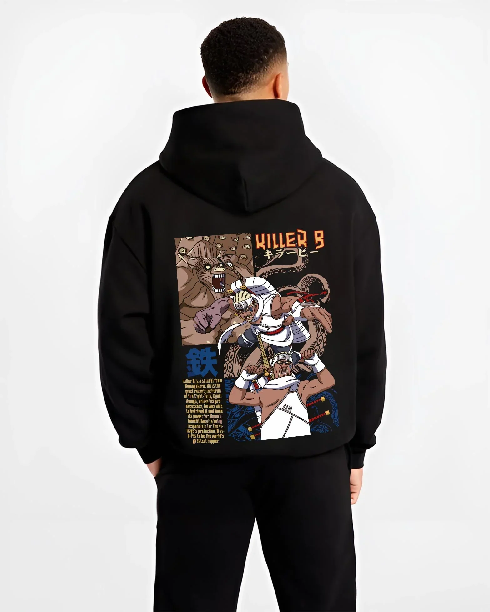 Killer Bee Hoodie Naruto Eight Tails Jinchuriki Rap Ninja - Image 2