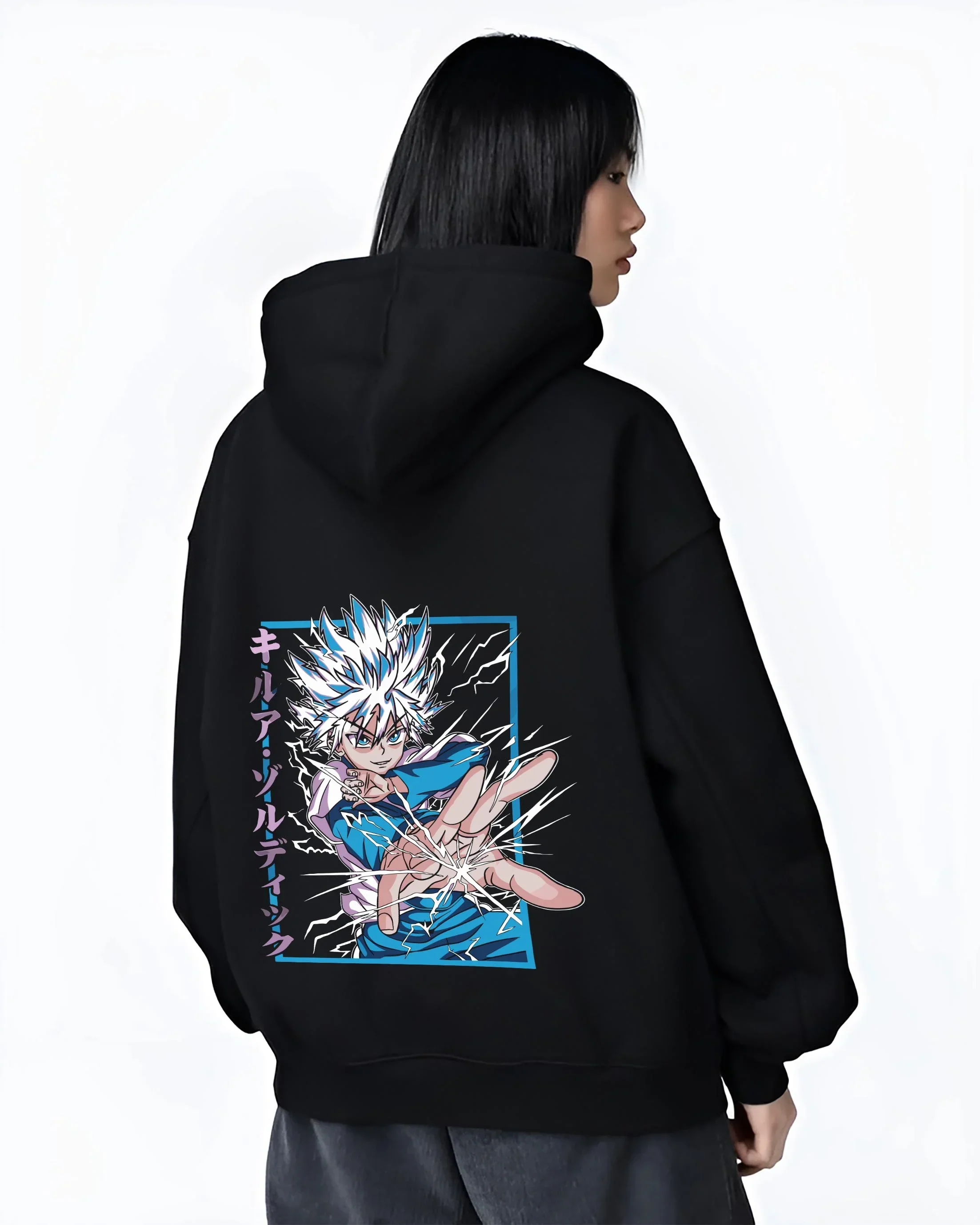 Killua Zoldyck Hoodie Hunter x Hunter Lightning Charge - Image 3