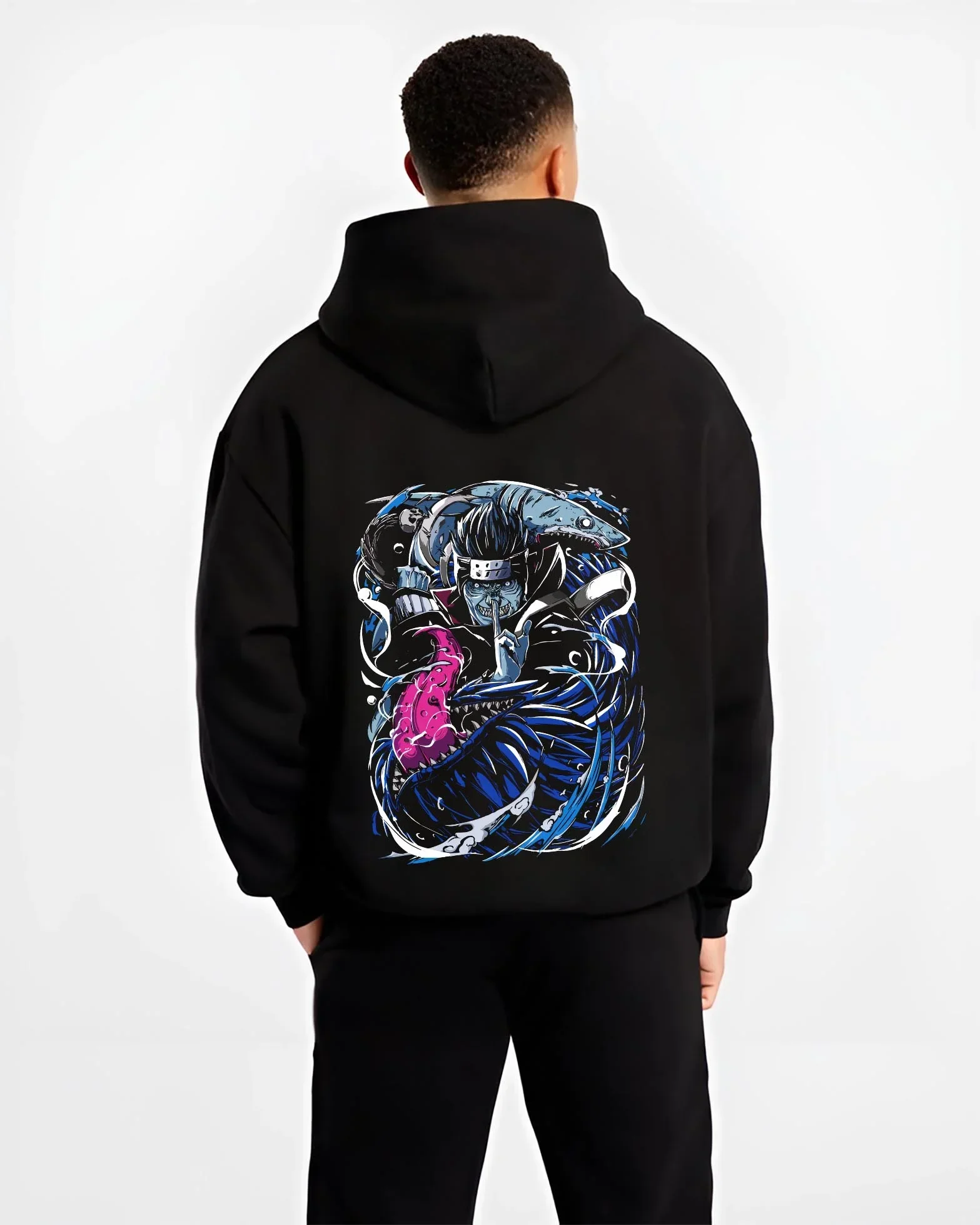 Kisame Hoodie Naruto Akatsuki Shark Samehada Blade - Image 2