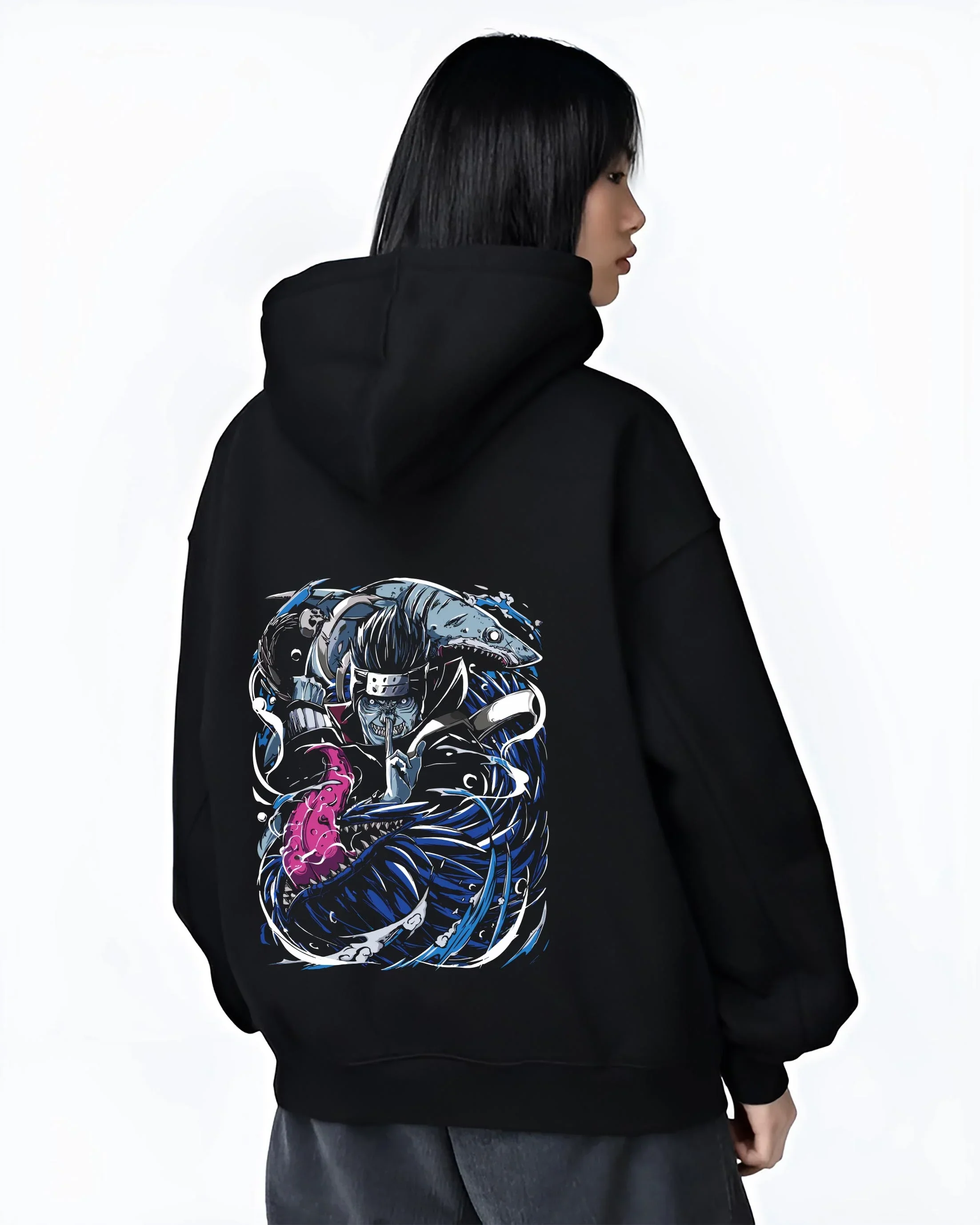 Kisame Hoodie Naruto Akatsuki Shark Samehada Blade - Image 3