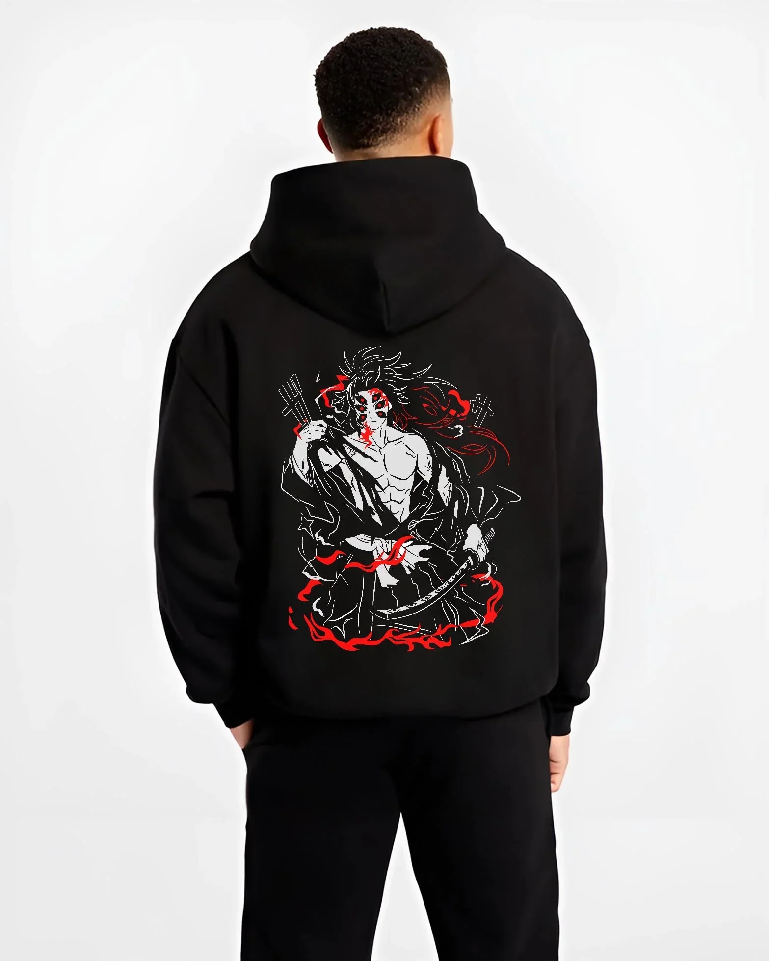 Kokushibo Kimetsu no Yaiba Hoodie Battle Mode - Image 2