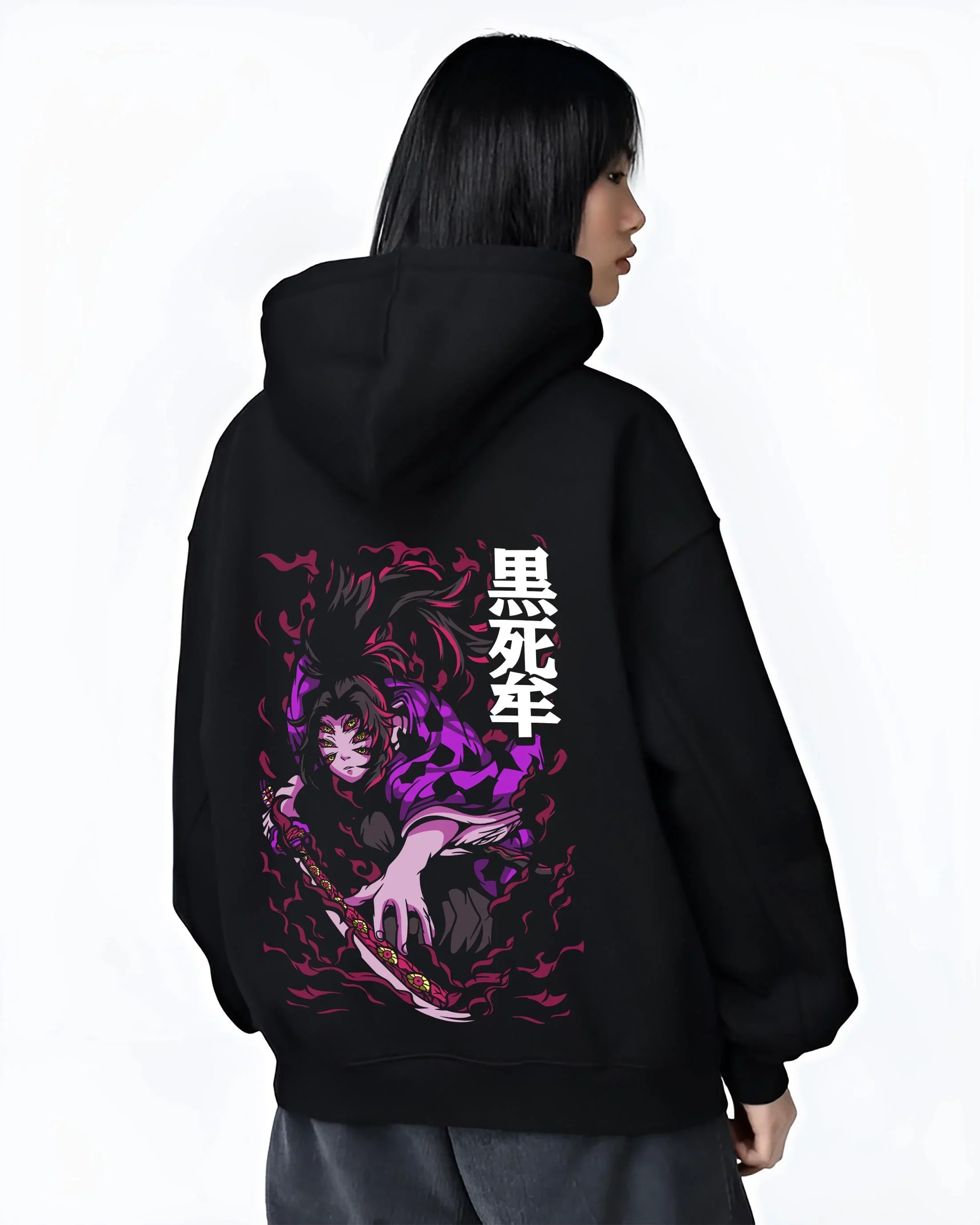 Kokushibo Demon Slayer Hoodie Blood Demon - Image 3