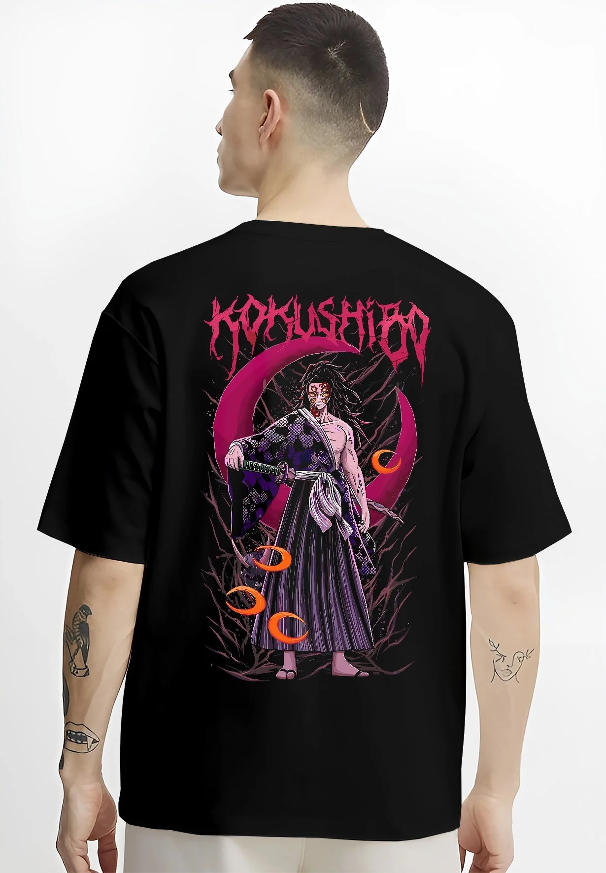 Kokushibo Moon Breathing Demon Slayer Hoodie - Image 4