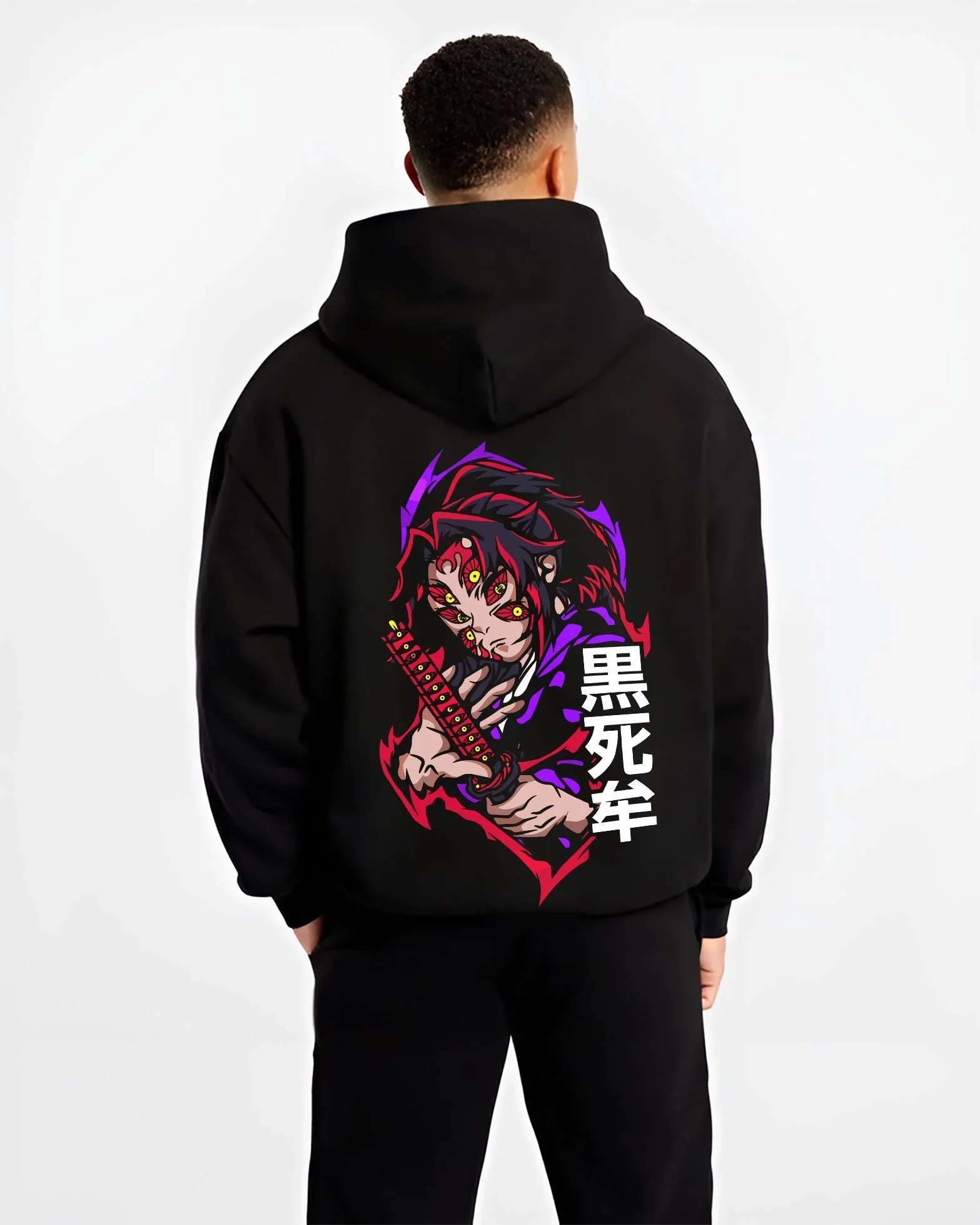 Kokushibo Demon Slayer Hoodie Moon Breathing Form - Image 2