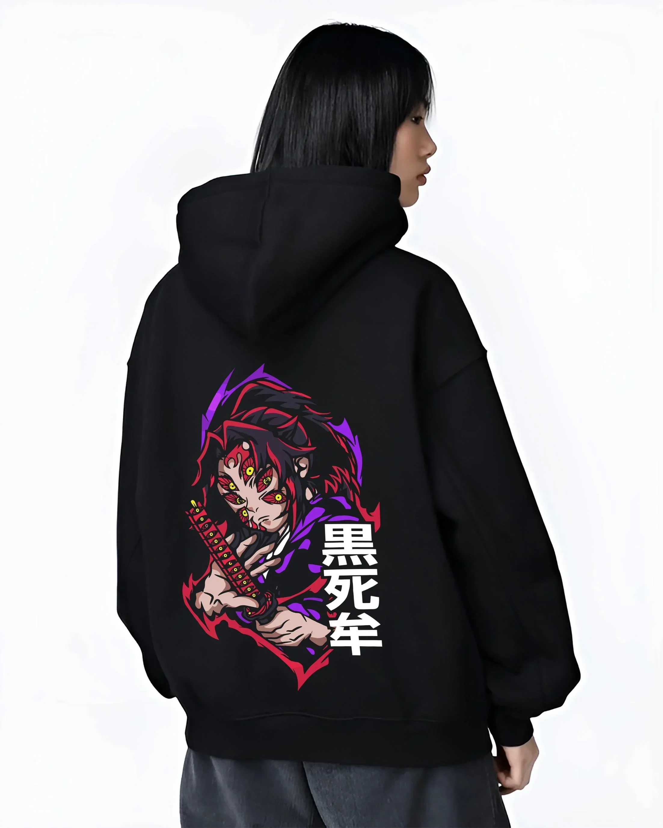 Kokushibo Demon Slayer Hoodie Moon Breathing Form - Image 3