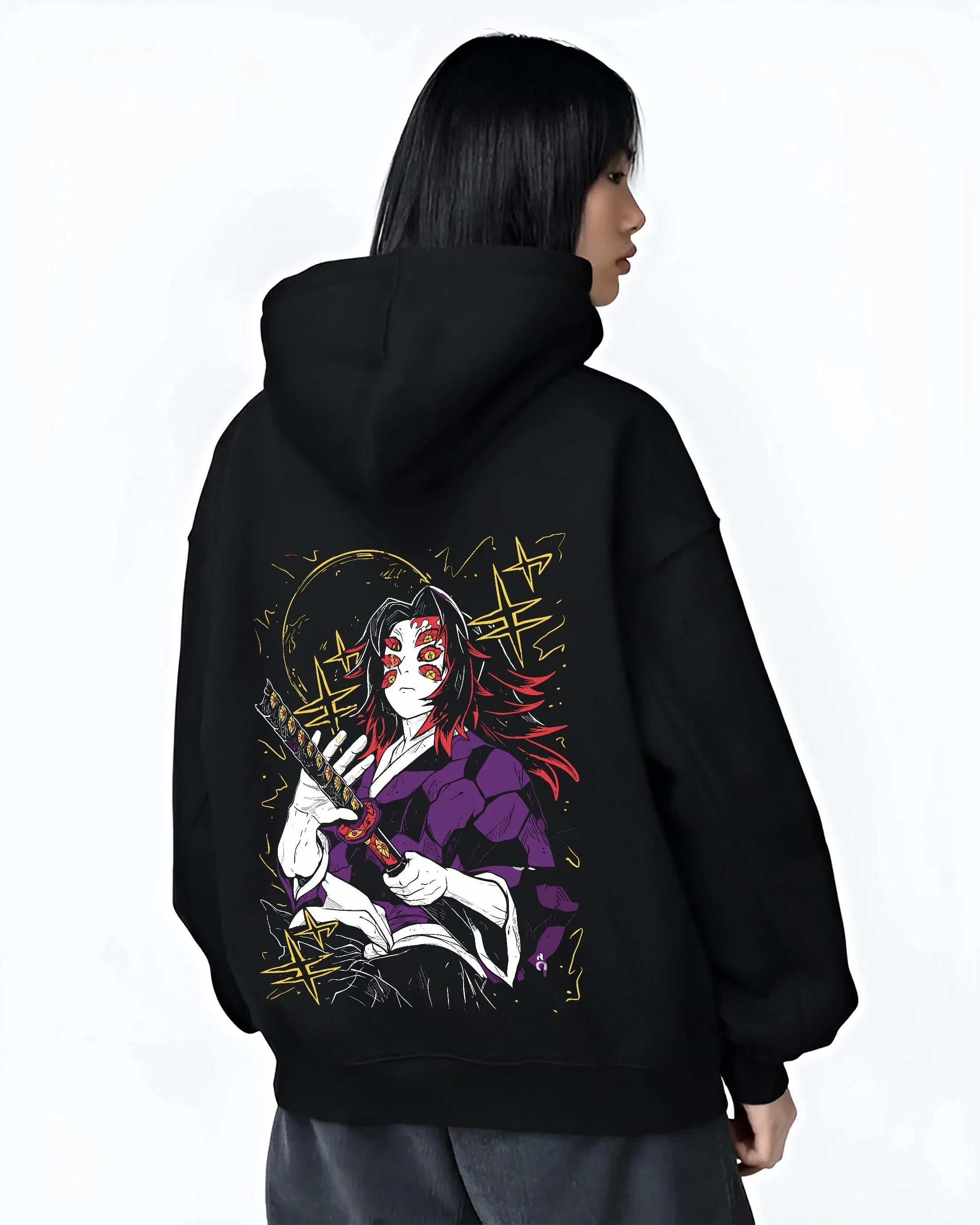 Kokushibo Kimetsu no Yaiba Hoodie Ancient Samurai - Image 3