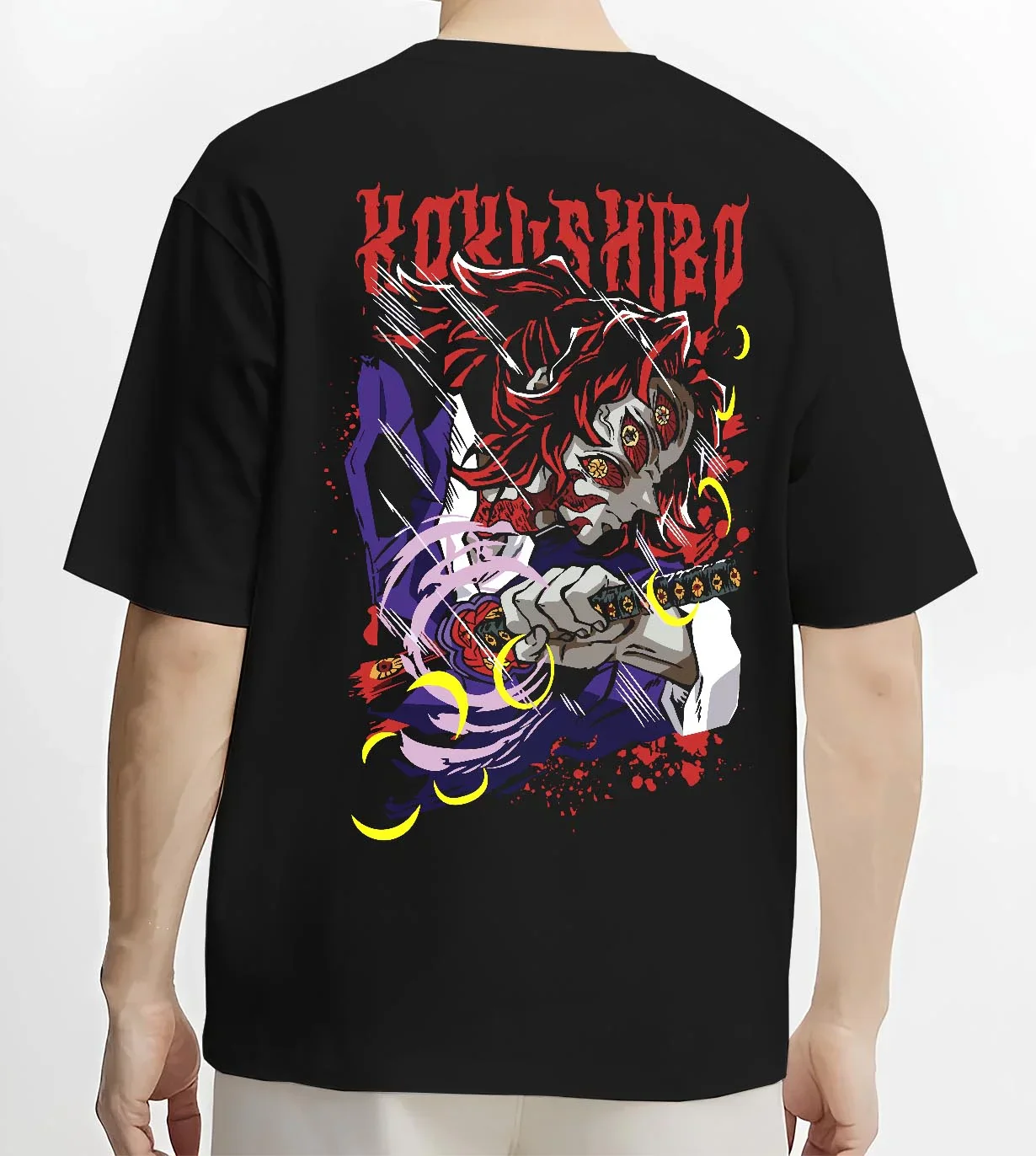 Kokushibo Kimetsu no Yaiba Hoodie Upper Moon - Image 4