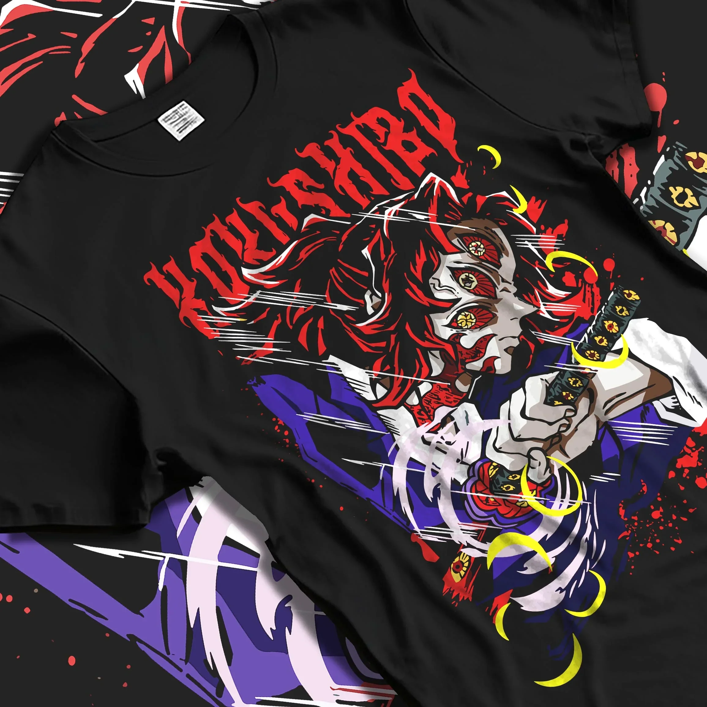 Kokushibo Kimetsu no Yaiba Hoodie Upper Moon - Image 5