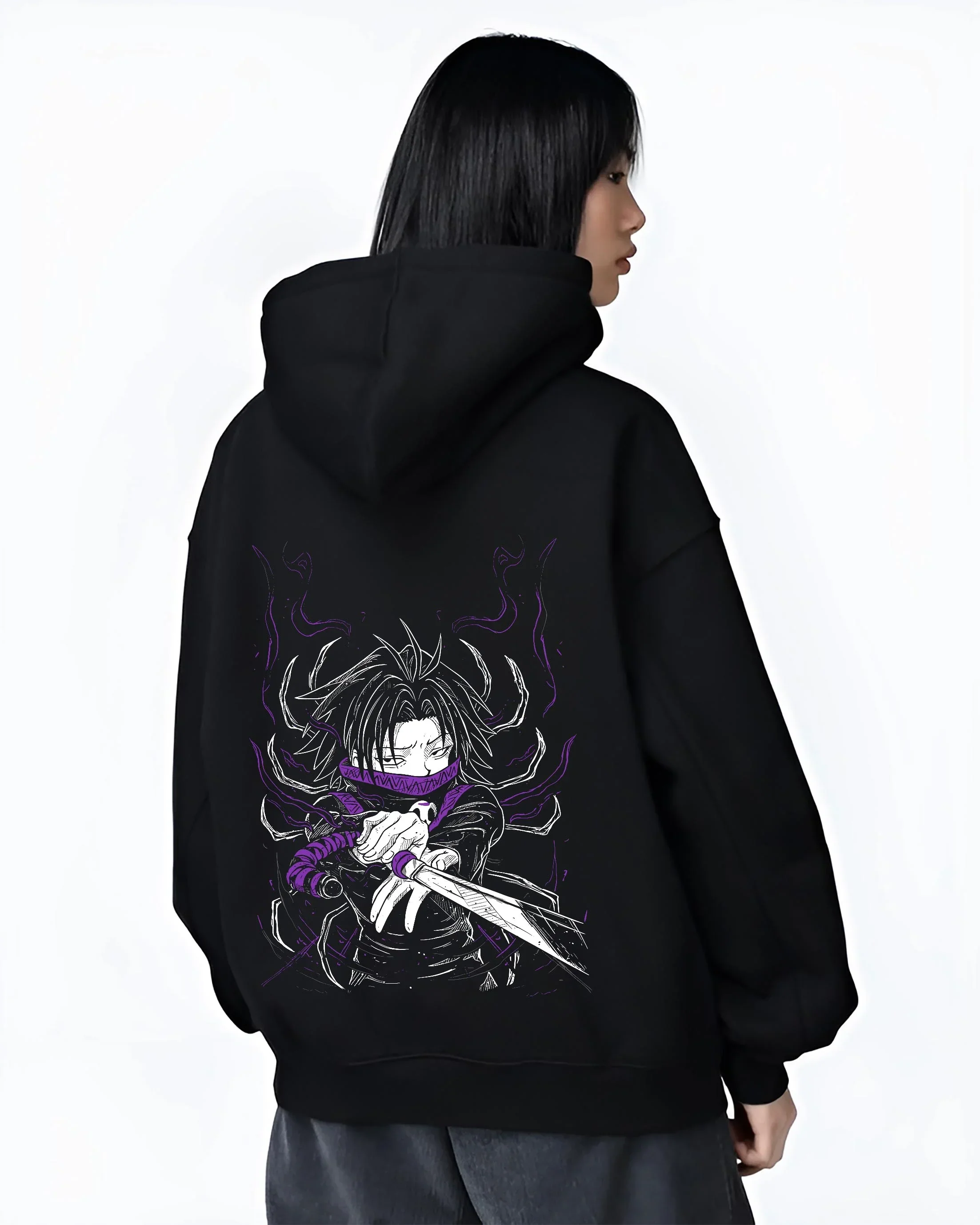 Kurapika Hunter x Hunter Hoodie Scarlet Eyes Chain Power - Image 3
