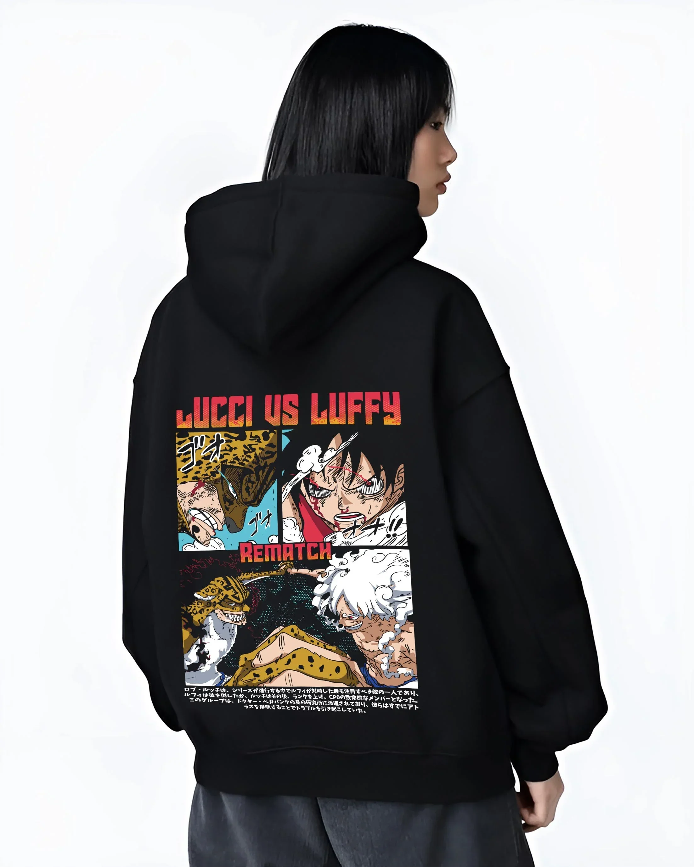 Luffy vs Lucci Hoodie One Piece Rematch Epic - Image 3