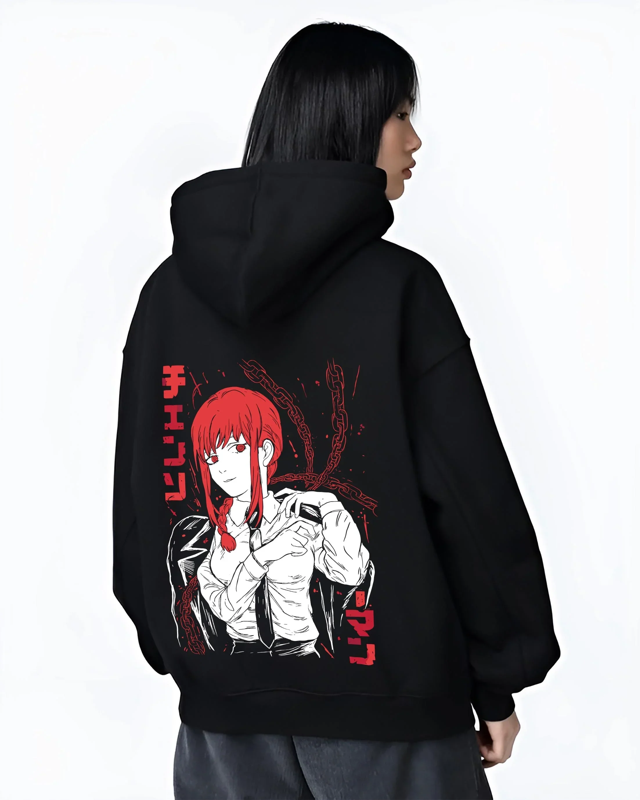 Makima Pose Hoodie Chainsaw Man Devilish Style - Image 3