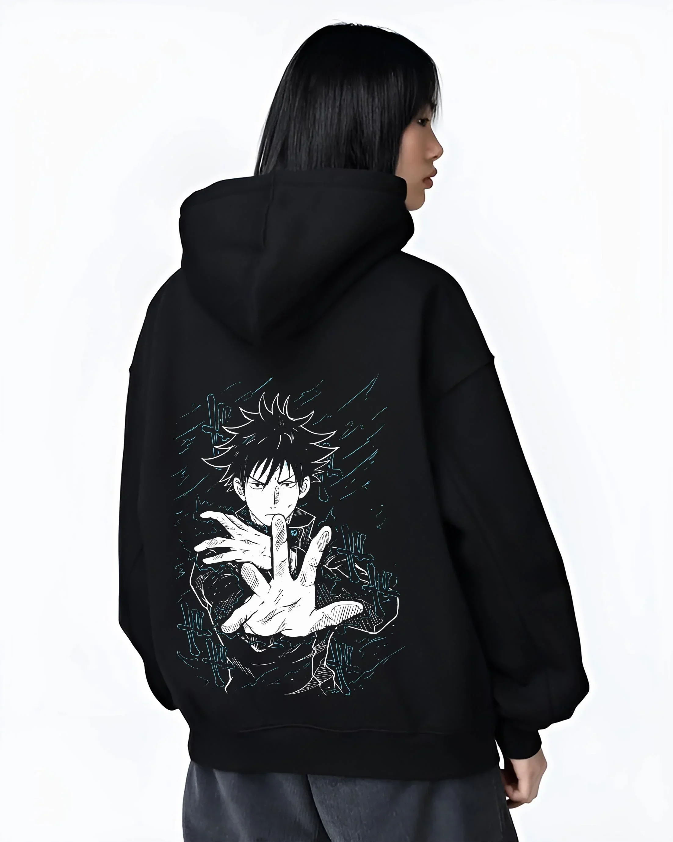 Megumi Fushiguro Hoodie Jujutsu Kaisen Shadows - Image 3