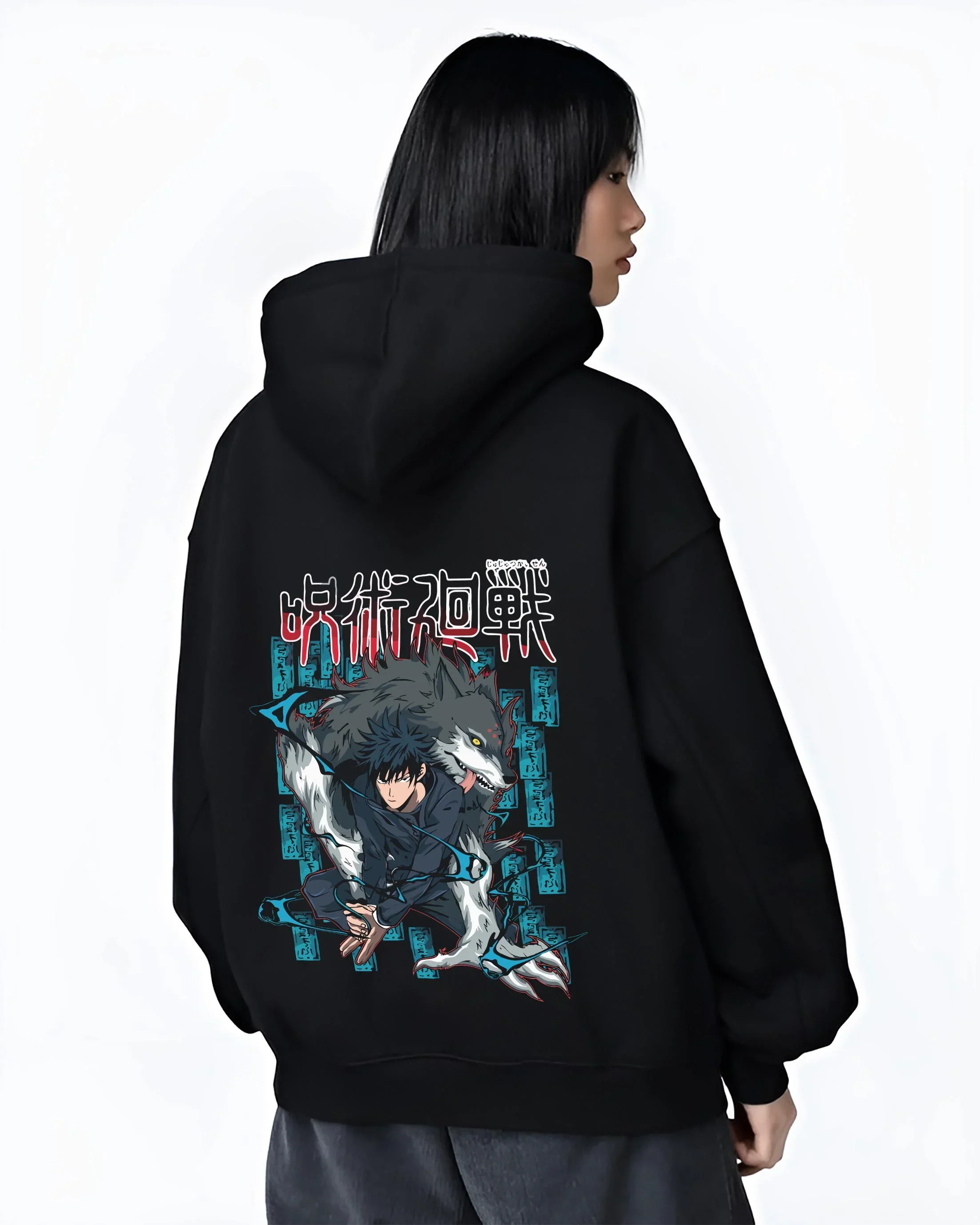 Megumi Fushiguro Hoodie Jujutsu Kaisen Shikigami - Image 3