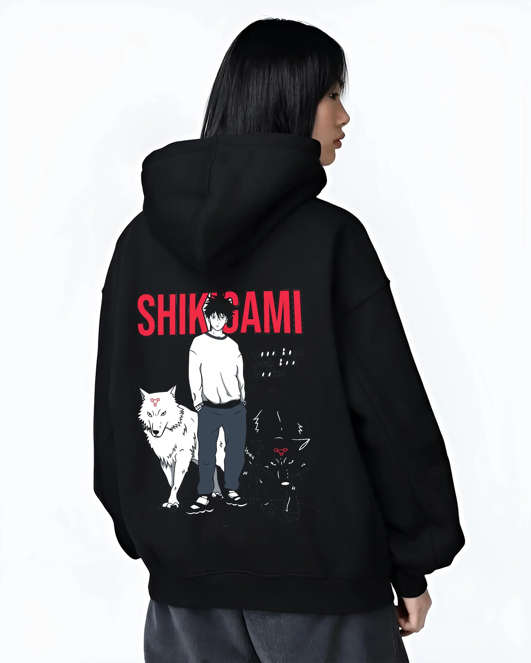 Megumi Jujutsu Kaisen Hoodie Ten Shadows Summon Style - Image 3