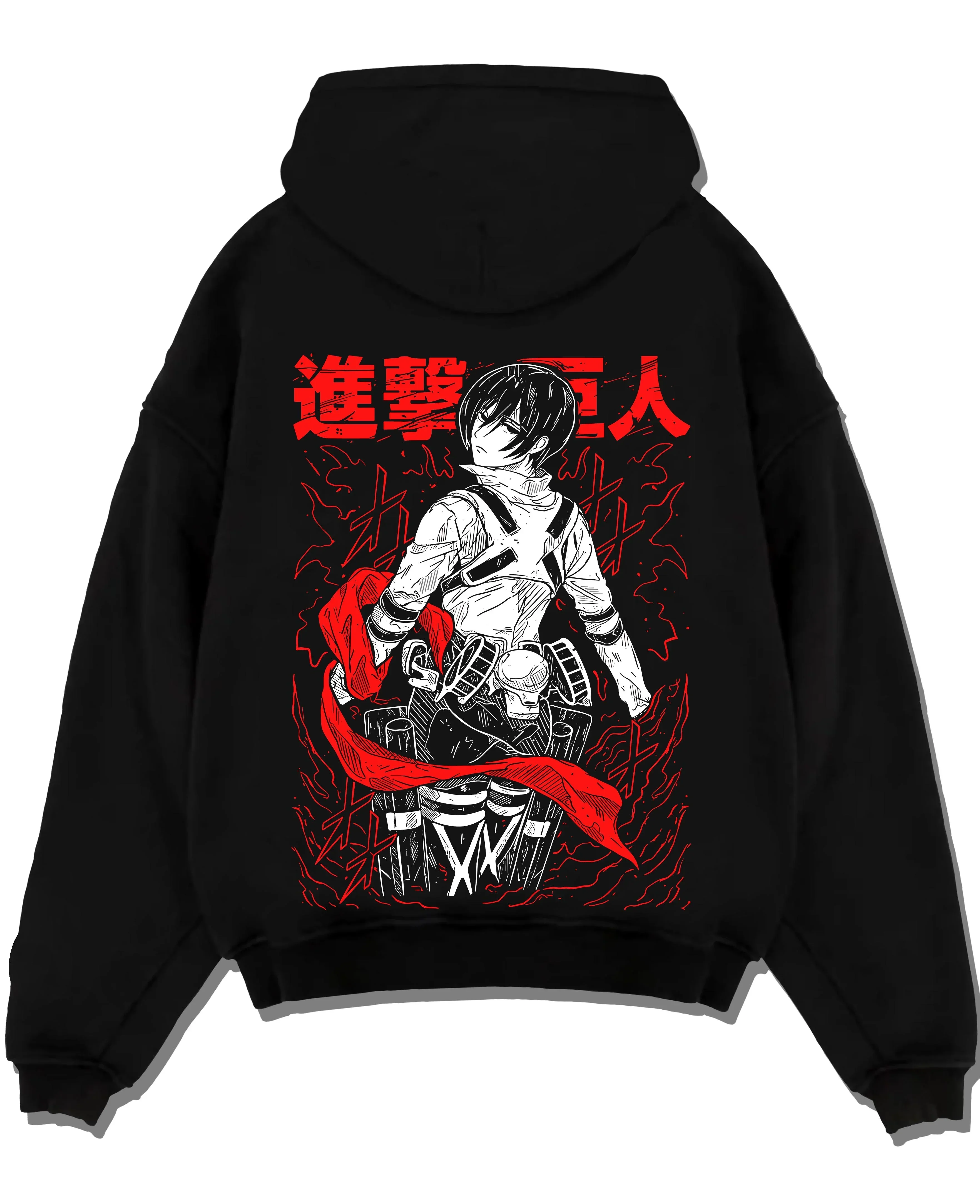 Mikasa Ackerman Hoodie Attack on Titan Anime Survey Corps Streetwear