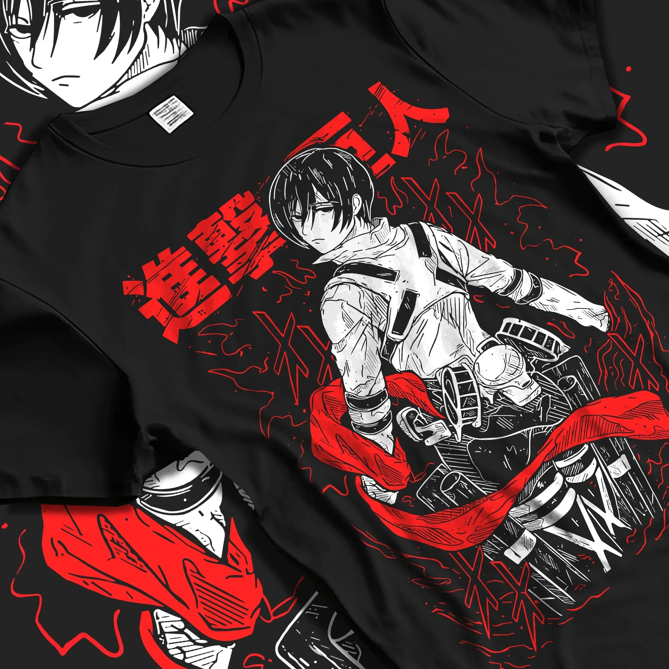 Mikasa Ackerman Hoodie Attack on Titan Anime Survey Corps Streetwear - Image 5