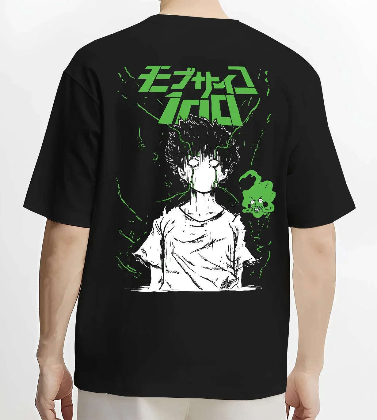 Mob Psycho 100 Hoodie Green Esper Spirit Jumper - Image 4