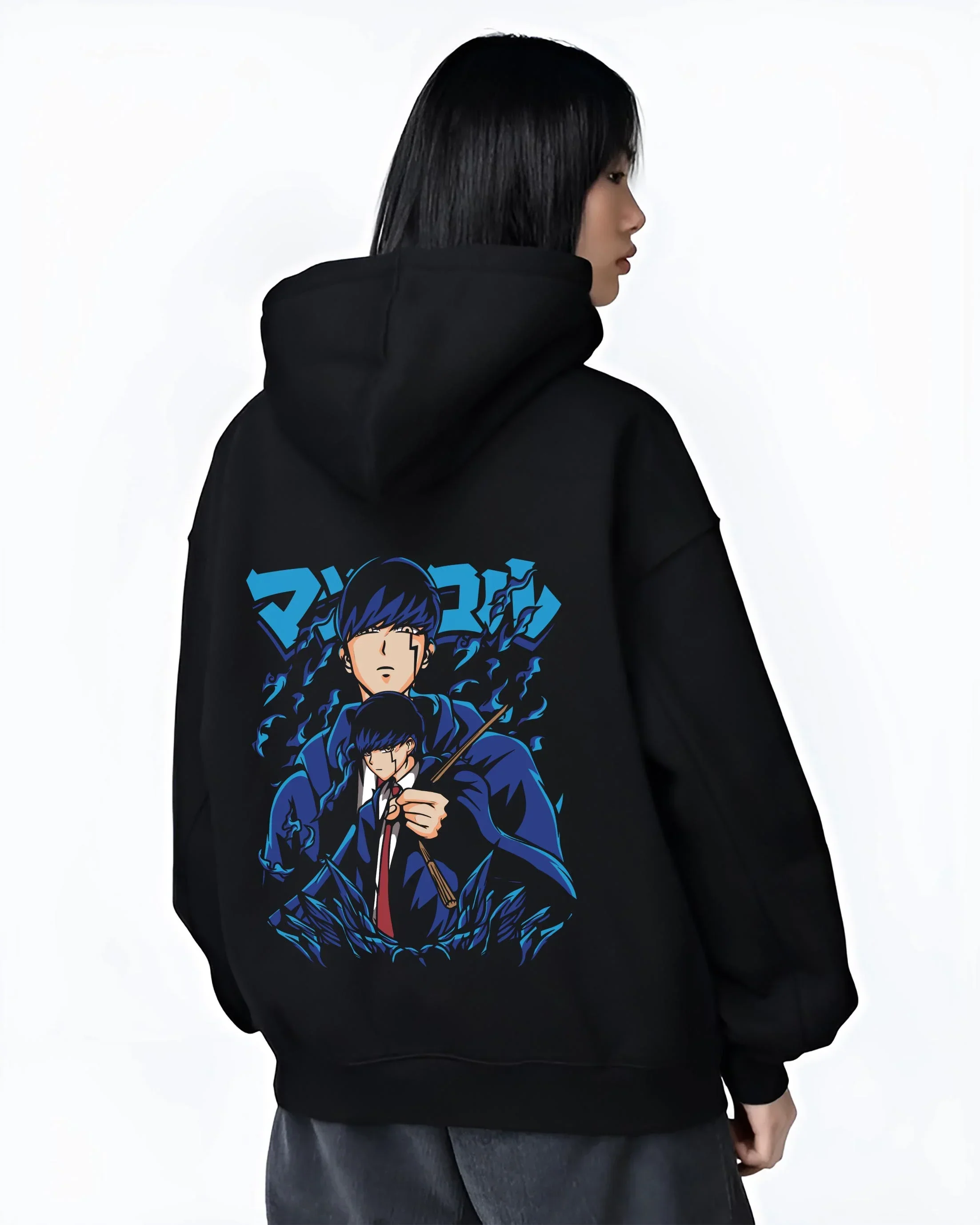 Mob Psycho Hoodie Mob Psycho 100 Blue Energy - Image 3
