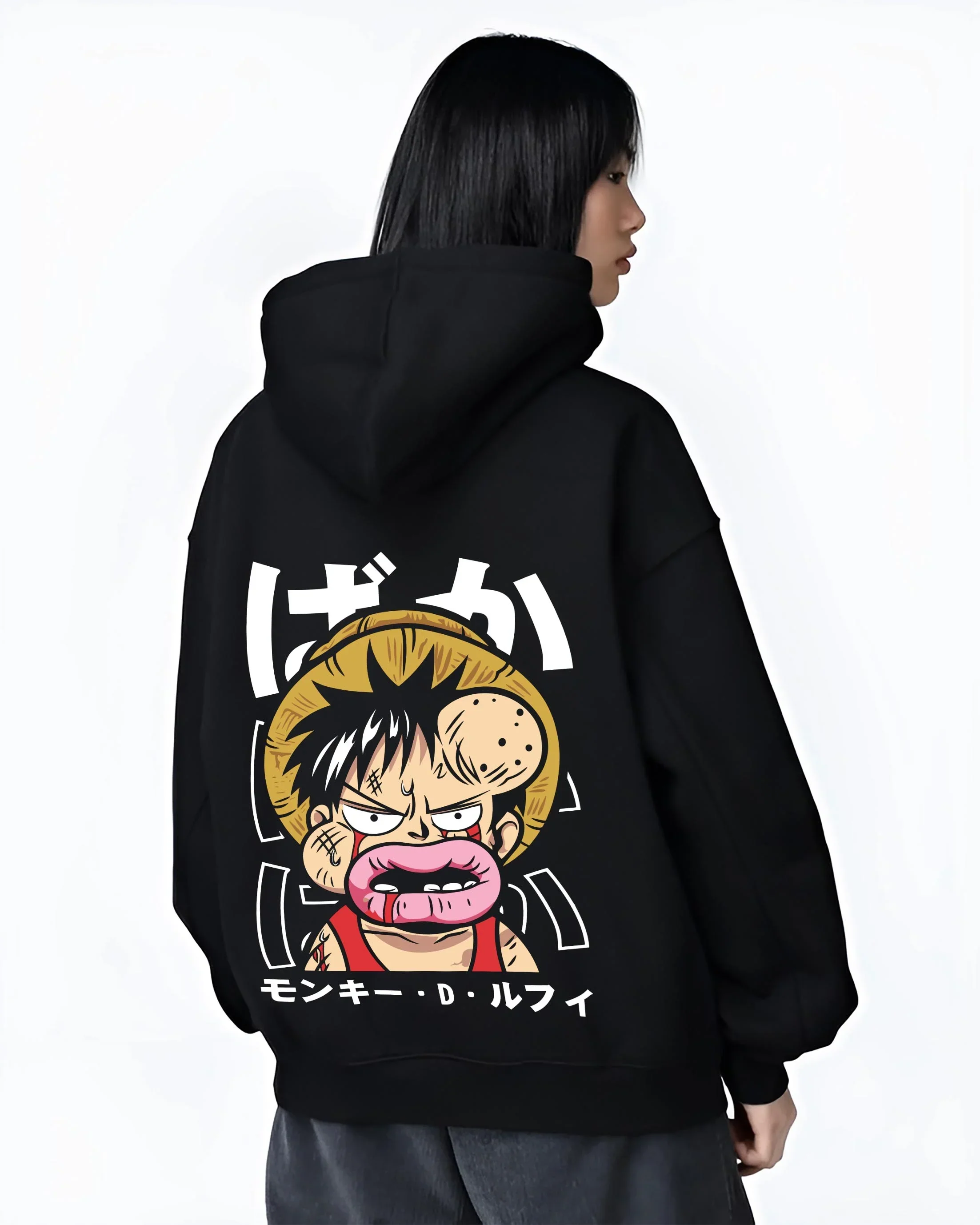 Monkey D Luffy Hoodie One Piece Funny Face - Image 3