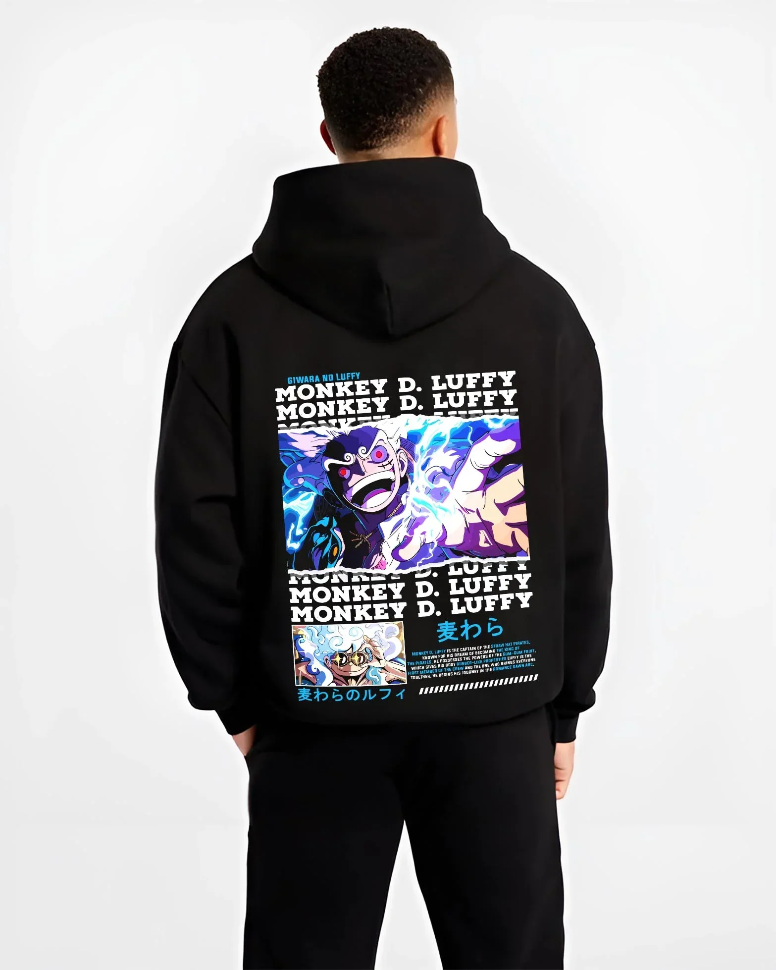 Monkey D Luffy Hoodie One Piece Gum Gum Gear - Image 2