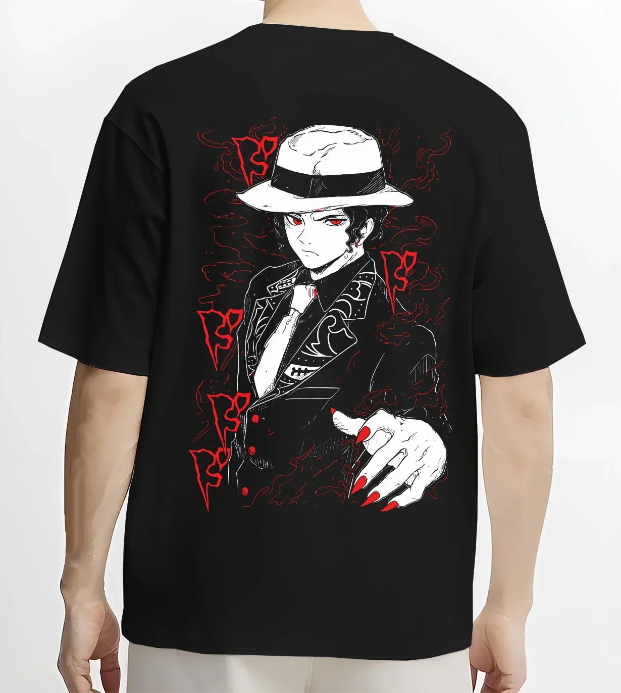Muzan Kibutsuji Kimetsu no Yaiba Hoodie Dark Suit - Image 4