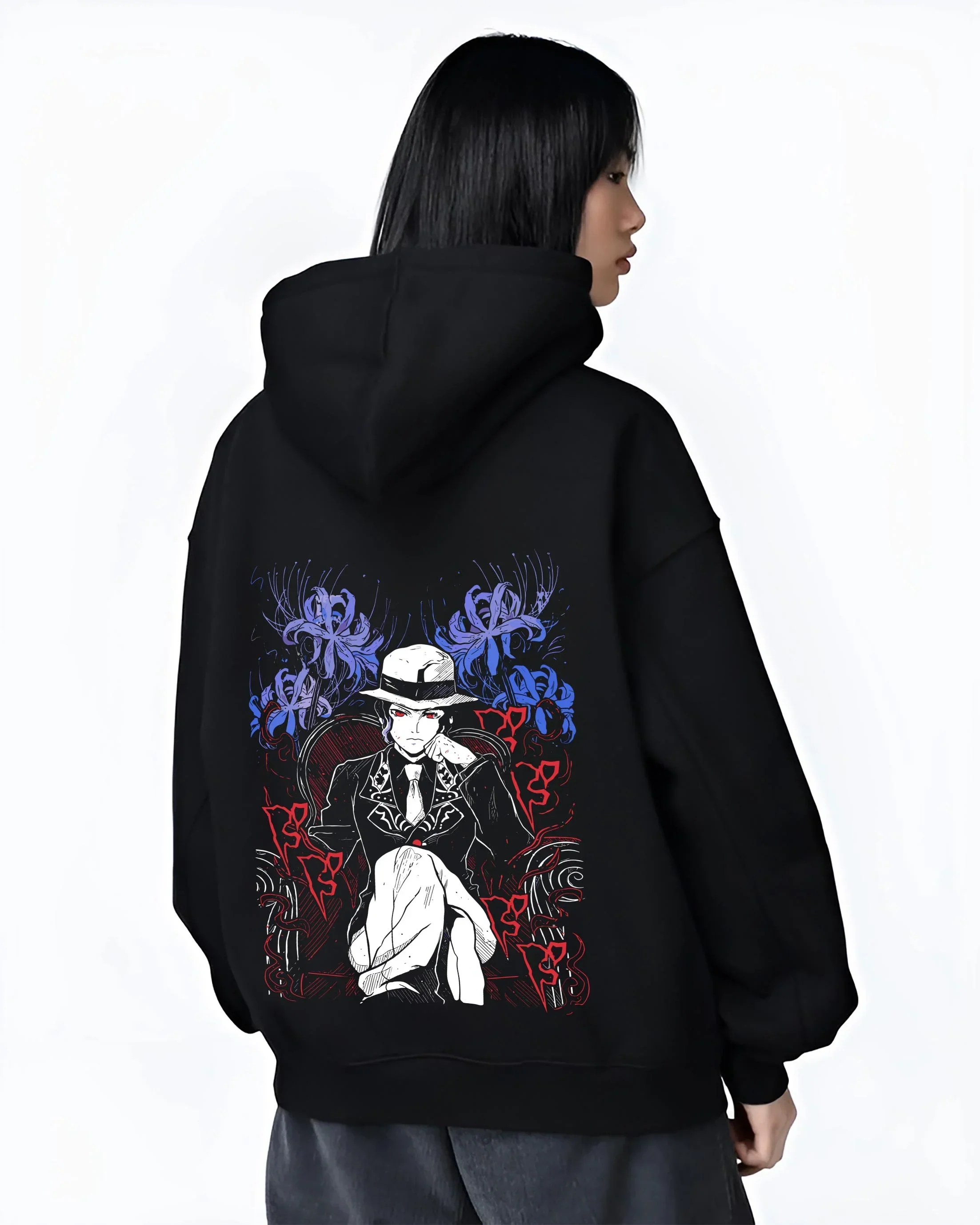 Muzan Kibutsuji Demon Slayer Hoodie King Icon - Image 3