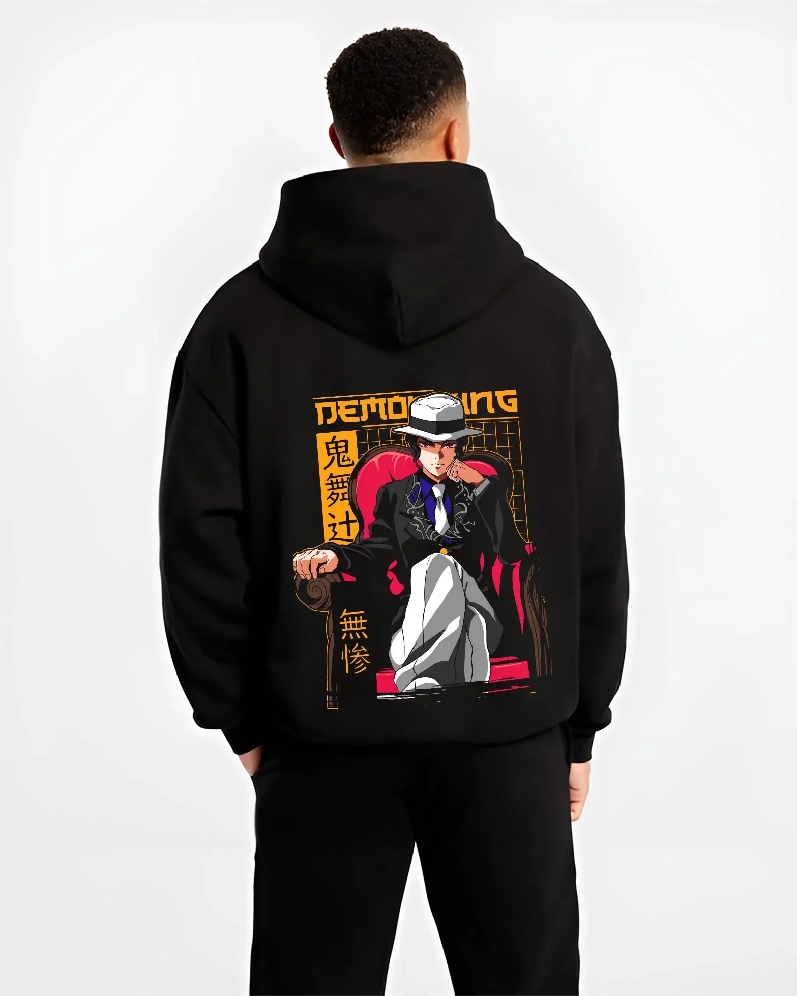 Muzan Kibutsuji Demon Slayer Hoodie Portrait - Image 2