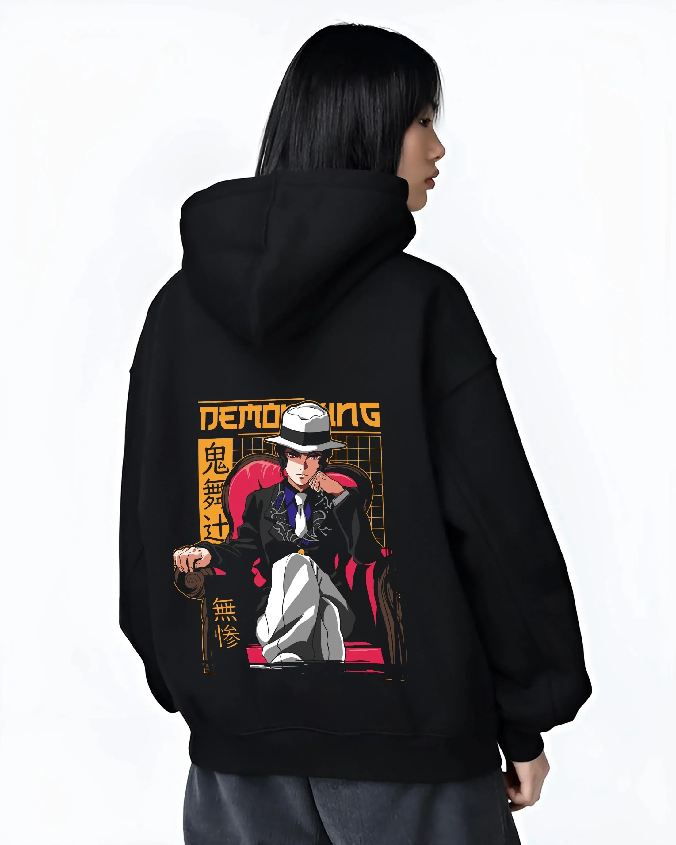 Muzan Kibutsuji Demon Slayer Hoodie Portrait - Image 3