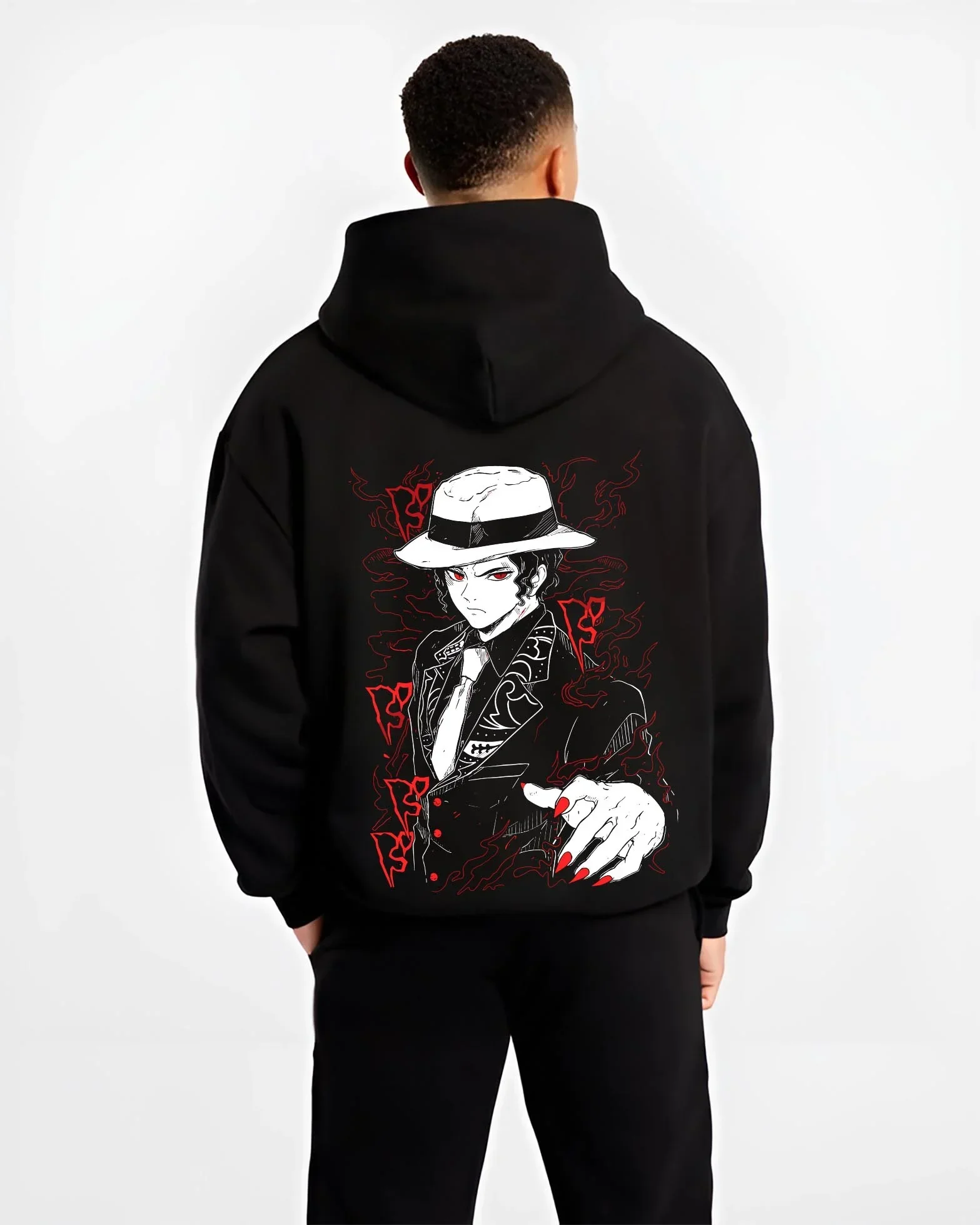 Muzan Kibutsuji Hoodie Demon Slayer Suit Design - Image 2