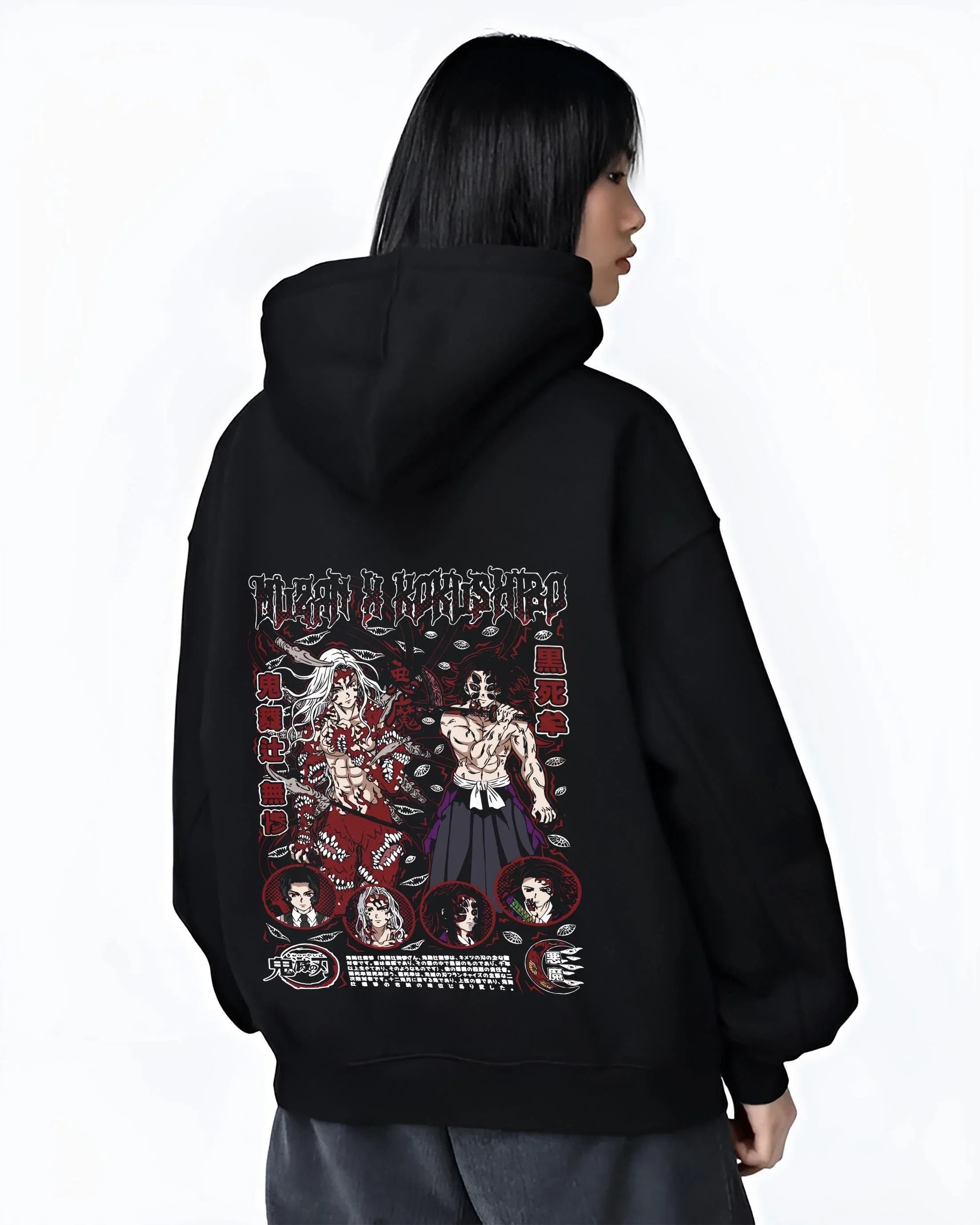 Muzan Kibutsuji Kimetsu no Yaiba Hoodie Throne Lord - Image 3
