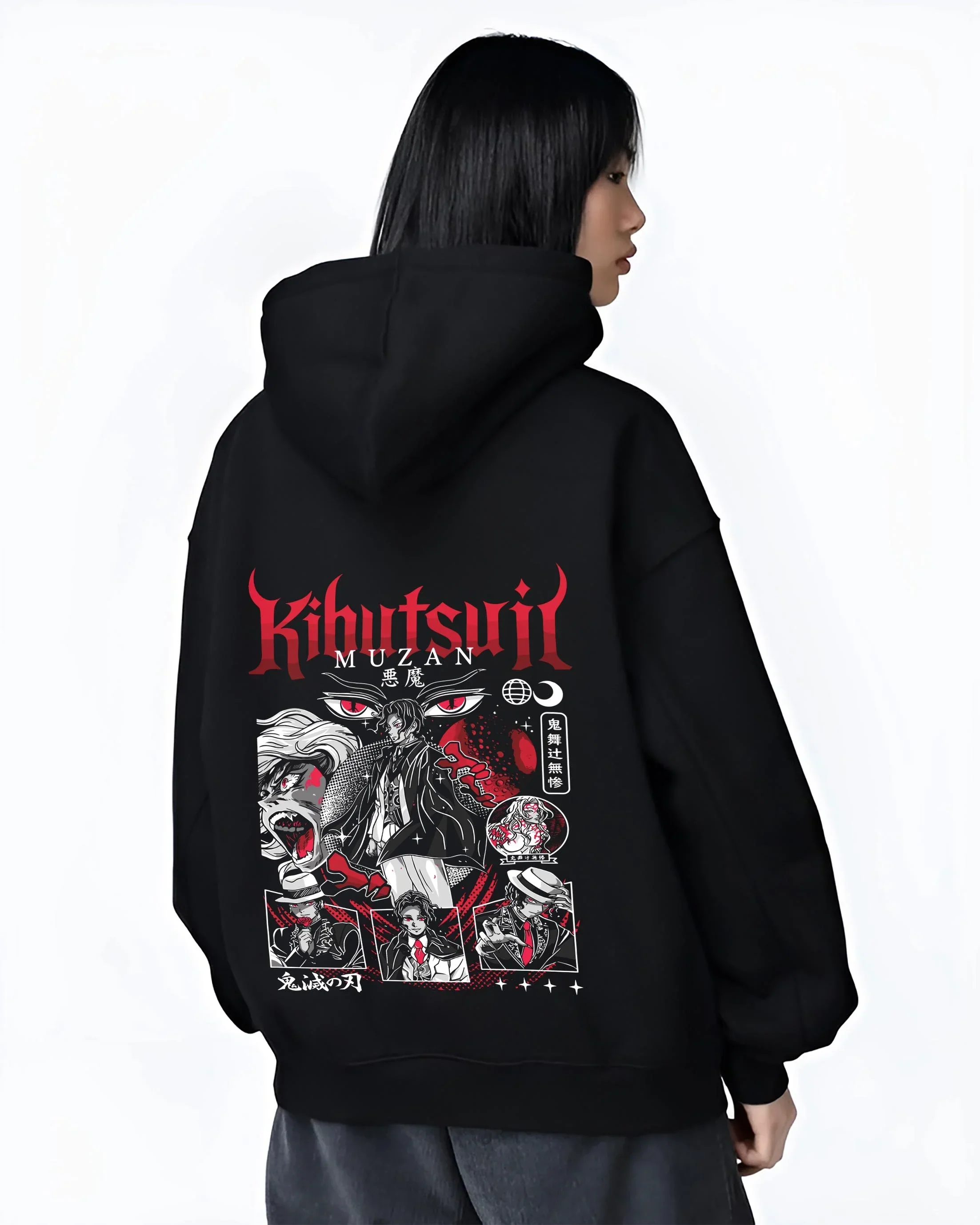 Muzan Kibutsuji Kimetsu no Yaiba Hoodie Villain Form - Image 3
