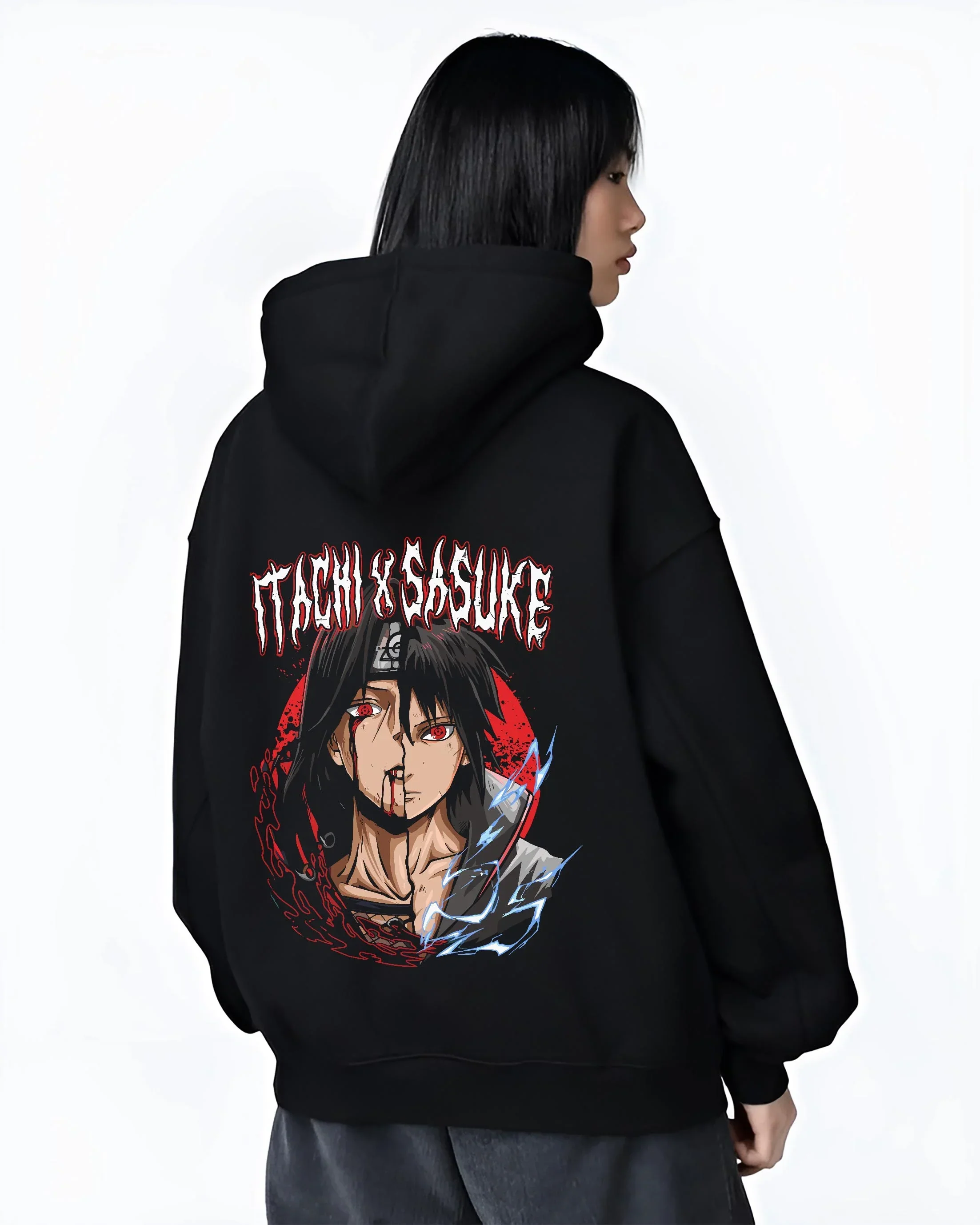 Naruto Hoodie Itachi and Sasuke Bonded Clan Jumper - Image 3