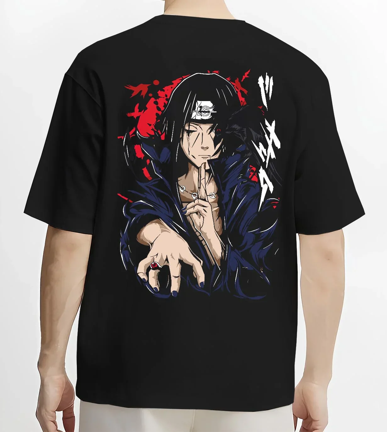 Naruto Hoodie Itachi Uchiha Crow Summon Clan Jumper - Image 4