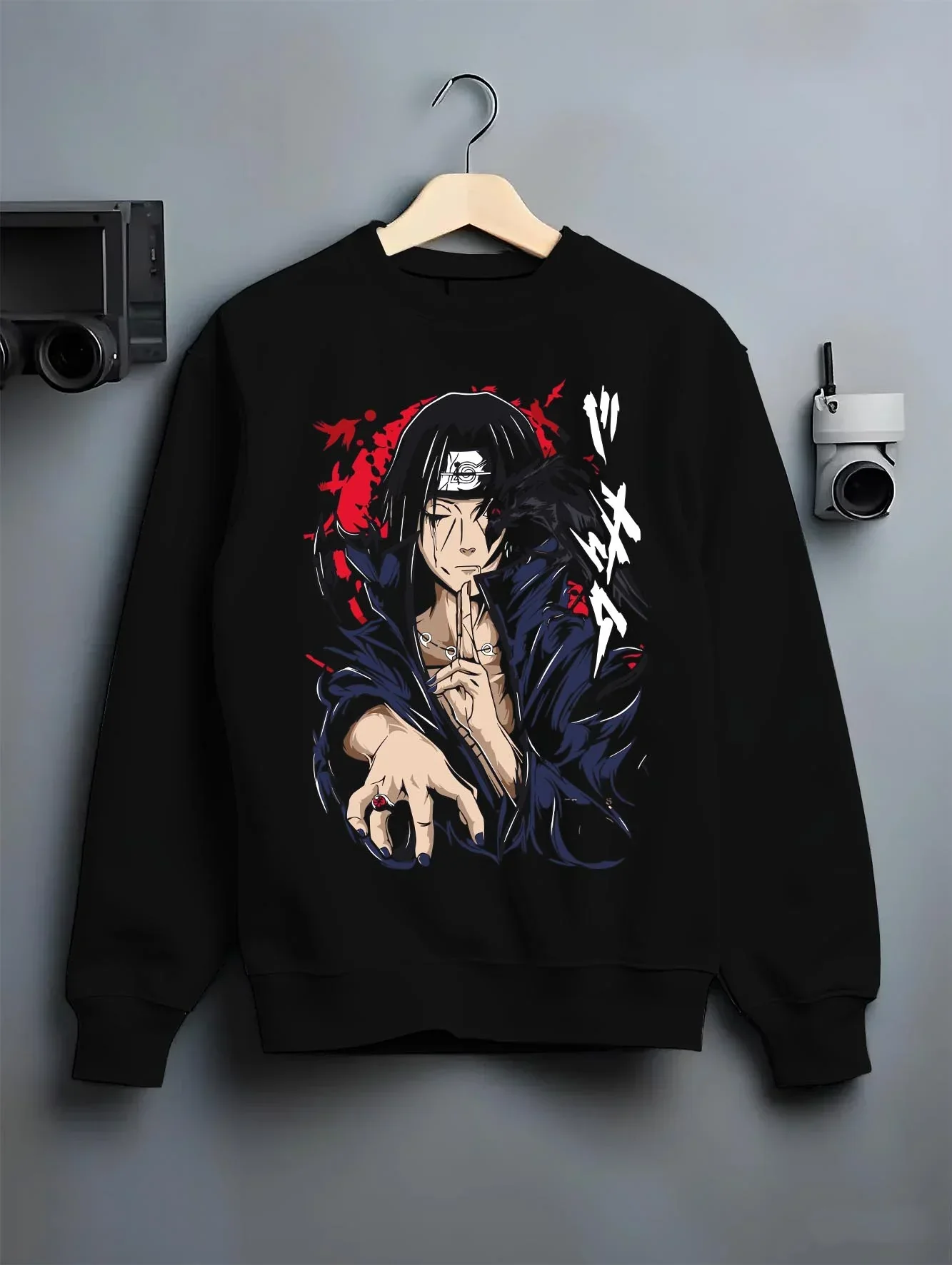 Naruto Hoodie Itachi Uchiha Crow Summon Clan Jumper - Image 6