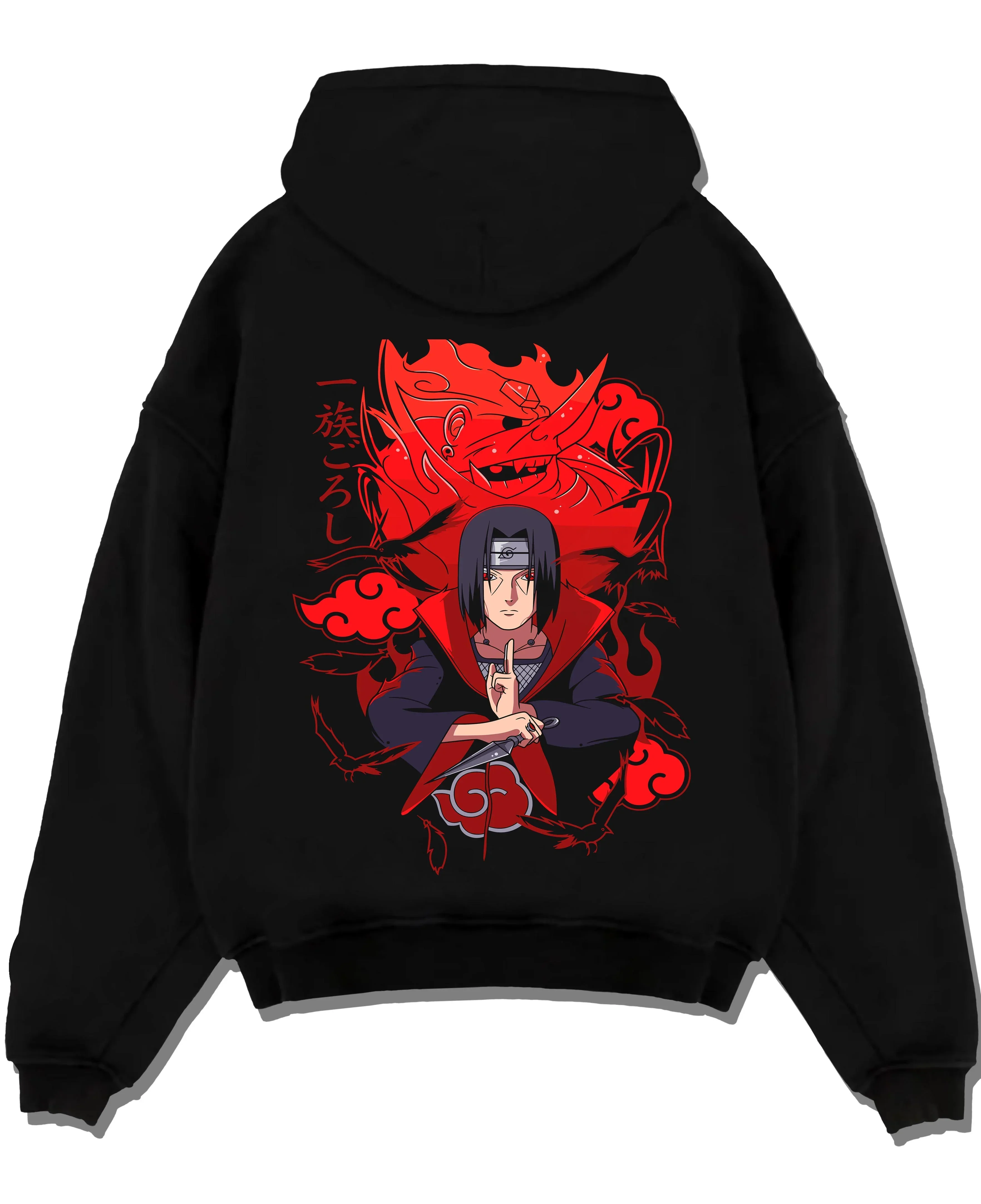 Naruto Hoodie Itachi Uchiha Anbu Red Flame Jumper