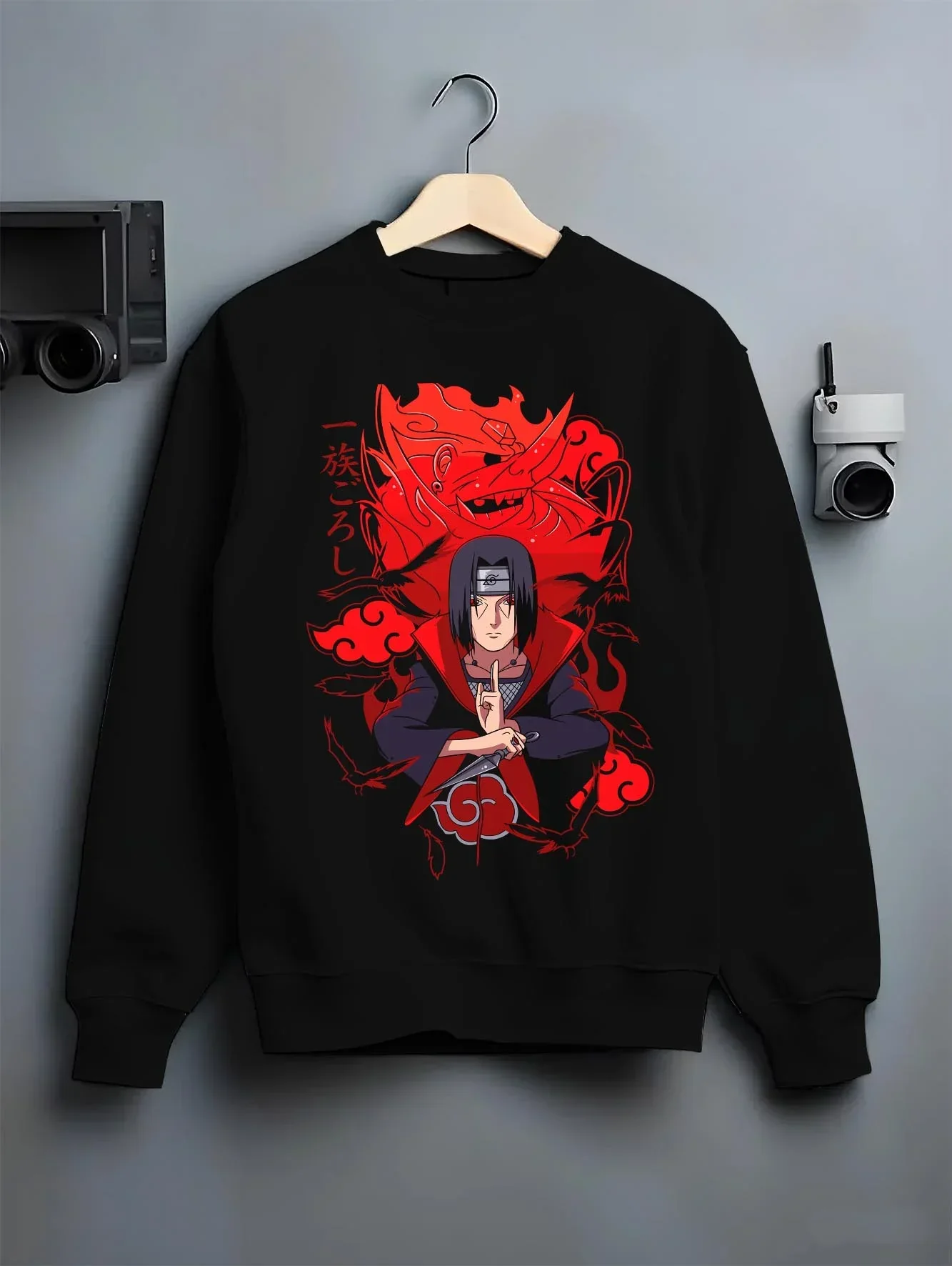 Naruto Hoodie Itachi Uchiha Anbu Red Flame Jumper - Image 6