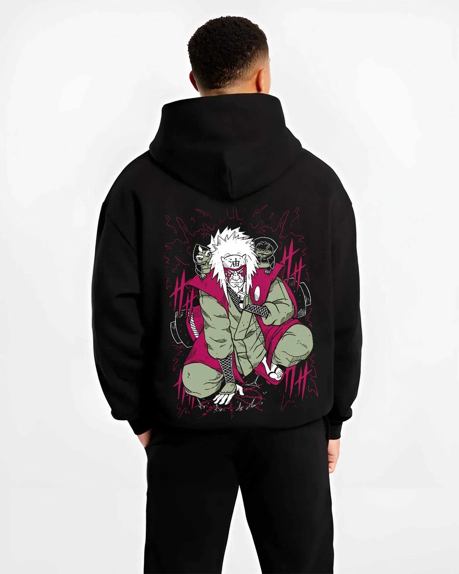 Naruto Hoodie Jiraiya Legendary Sannin Ninja Jumper - Image 2