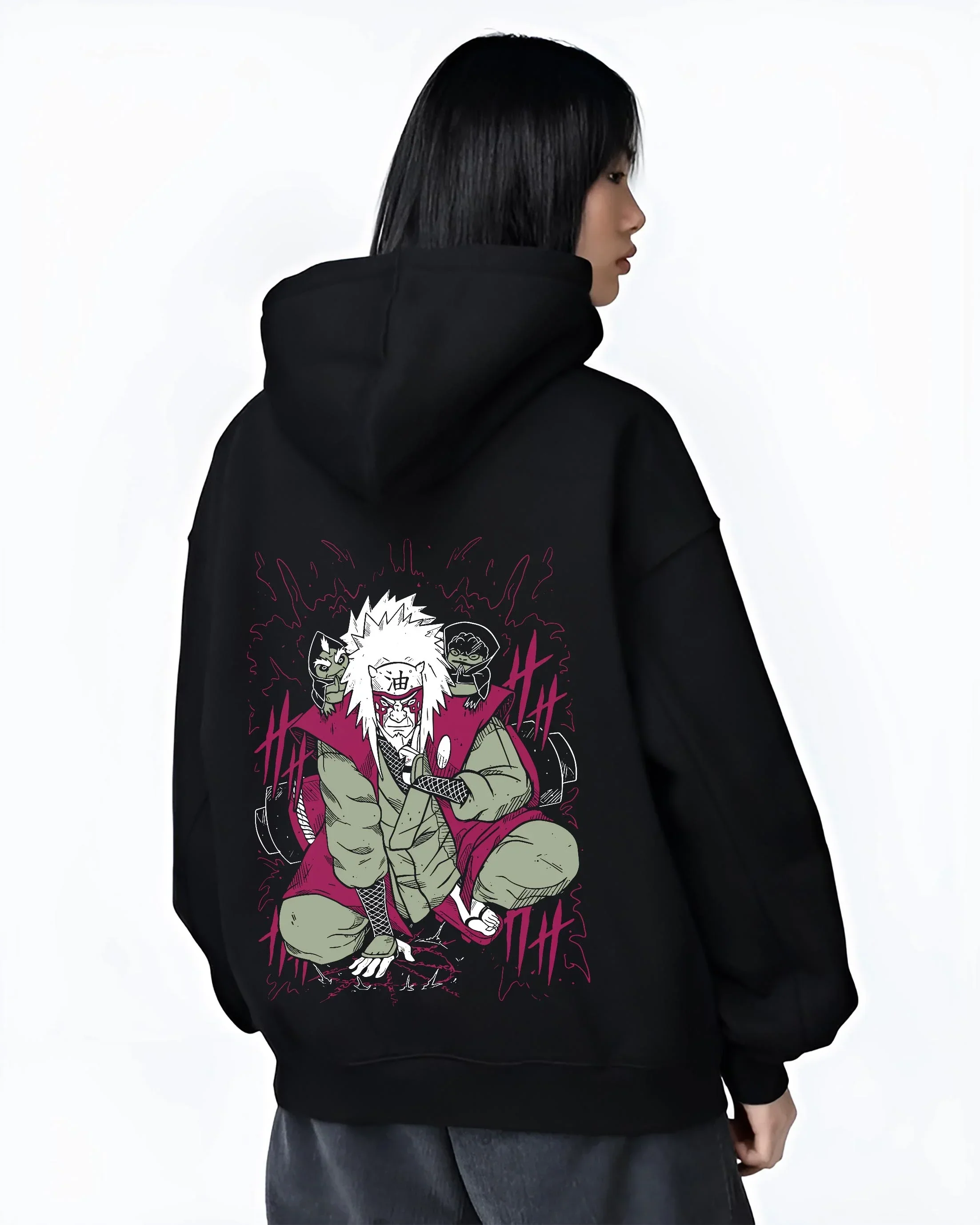 Naruto Hoodie Jiraiya Legendary Sannin Ninja Jumper - Image 3