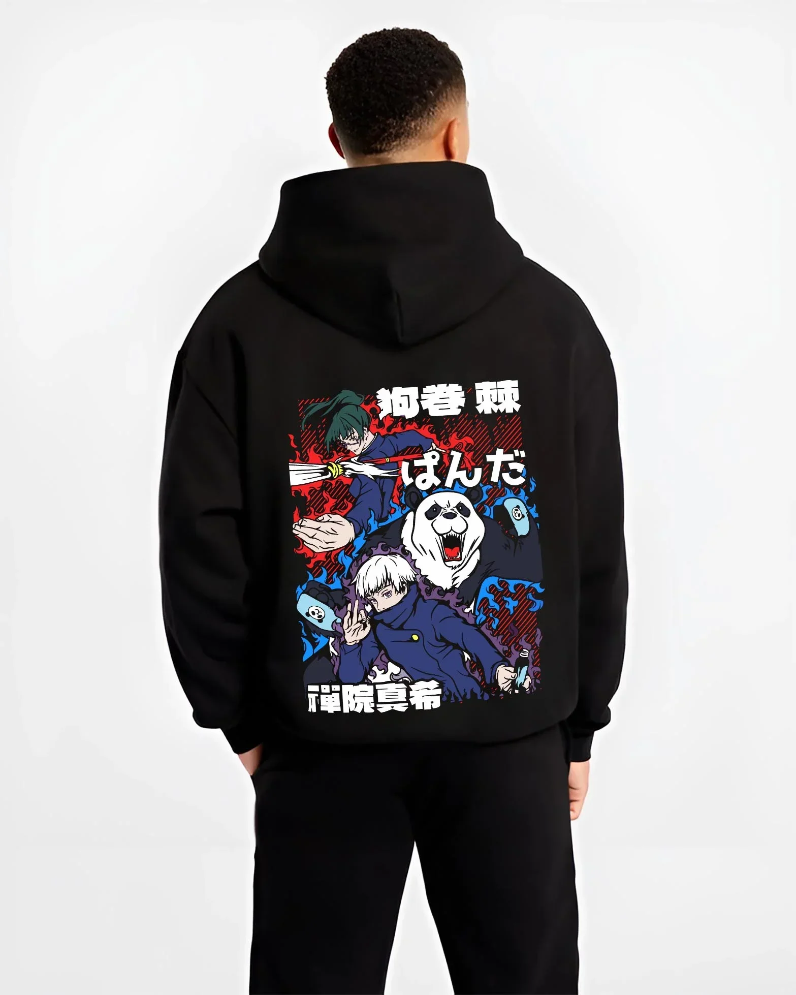 Panda Hoodie Jujutsu Kaisen Fusion Scene - Image 2