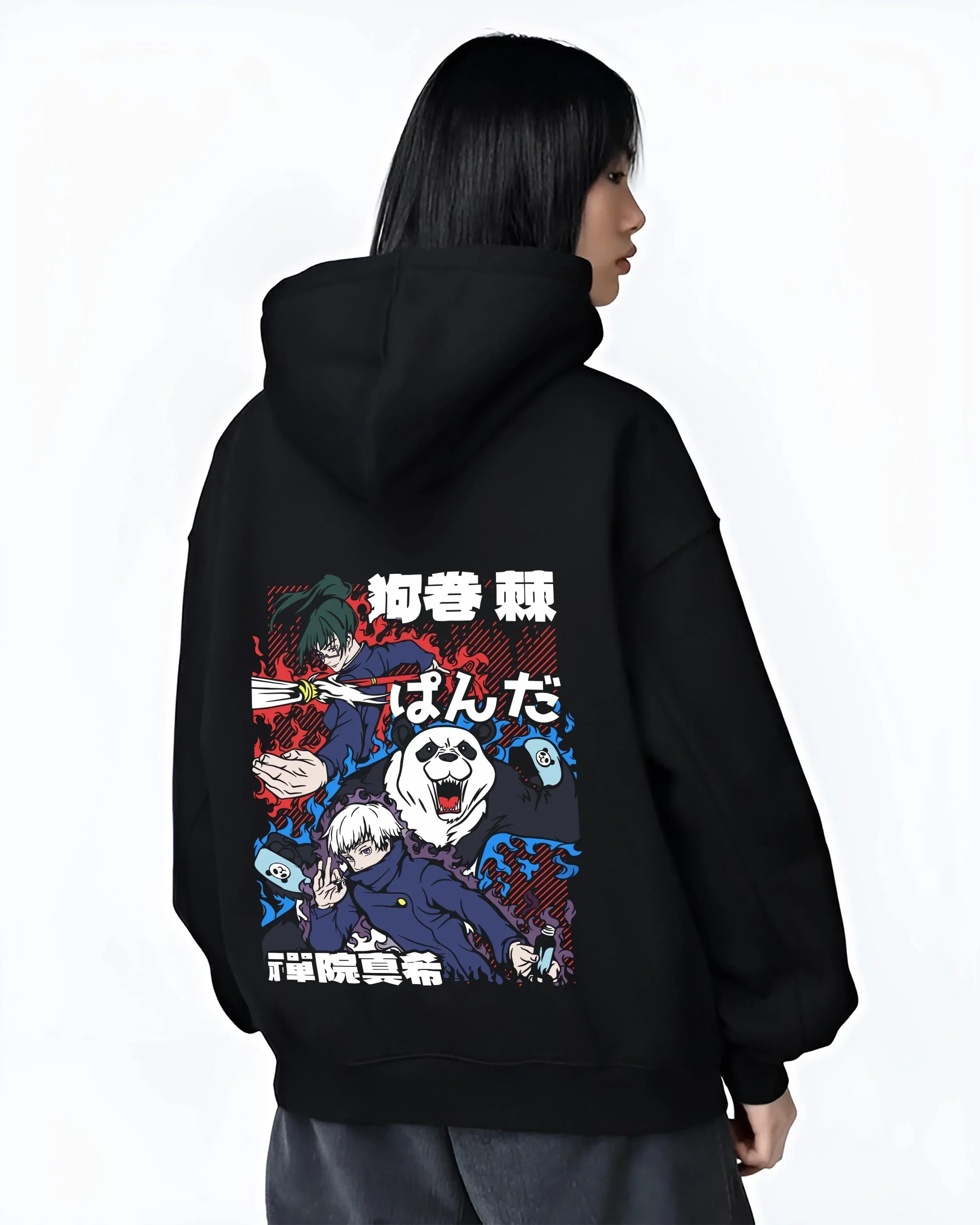 Panda Hoodie Jujutsu Kaisen Fusion Scene - Image 3