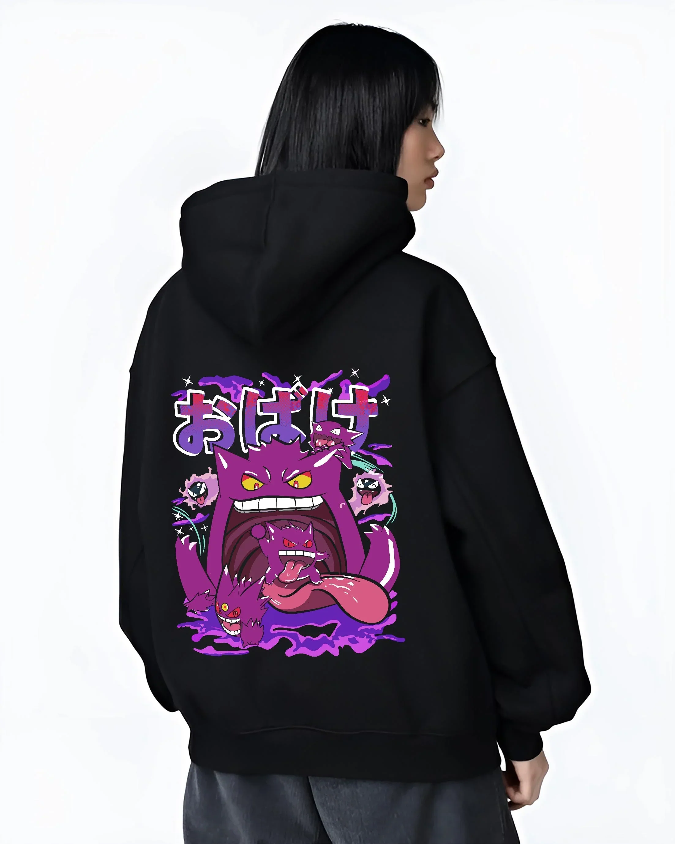 Pokémon Hoodie Gengar Spooky Ghost Jumper - Image 3