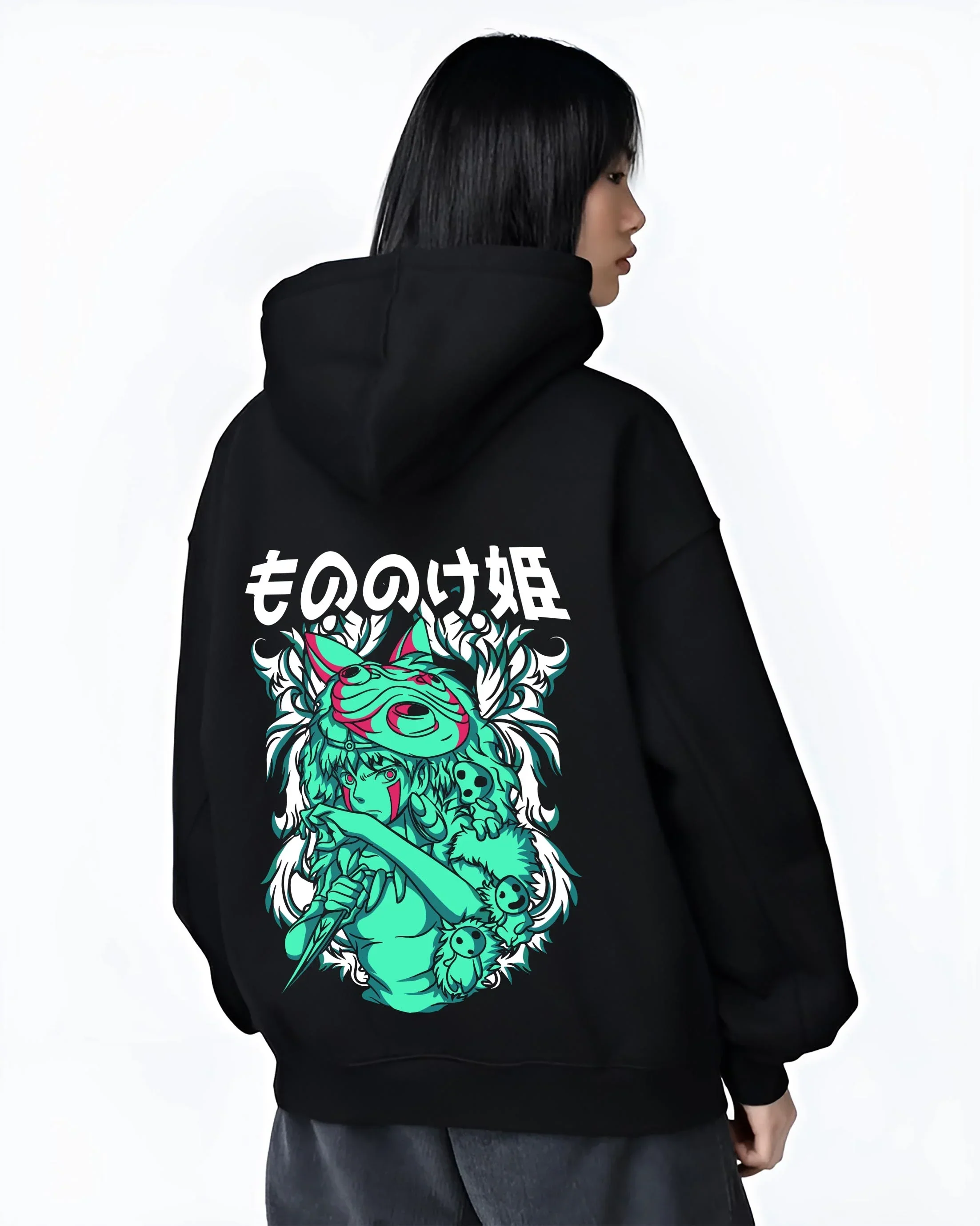 Princess Mononoke Hoodie Studio Ghibli Wolf Girl - Image 3