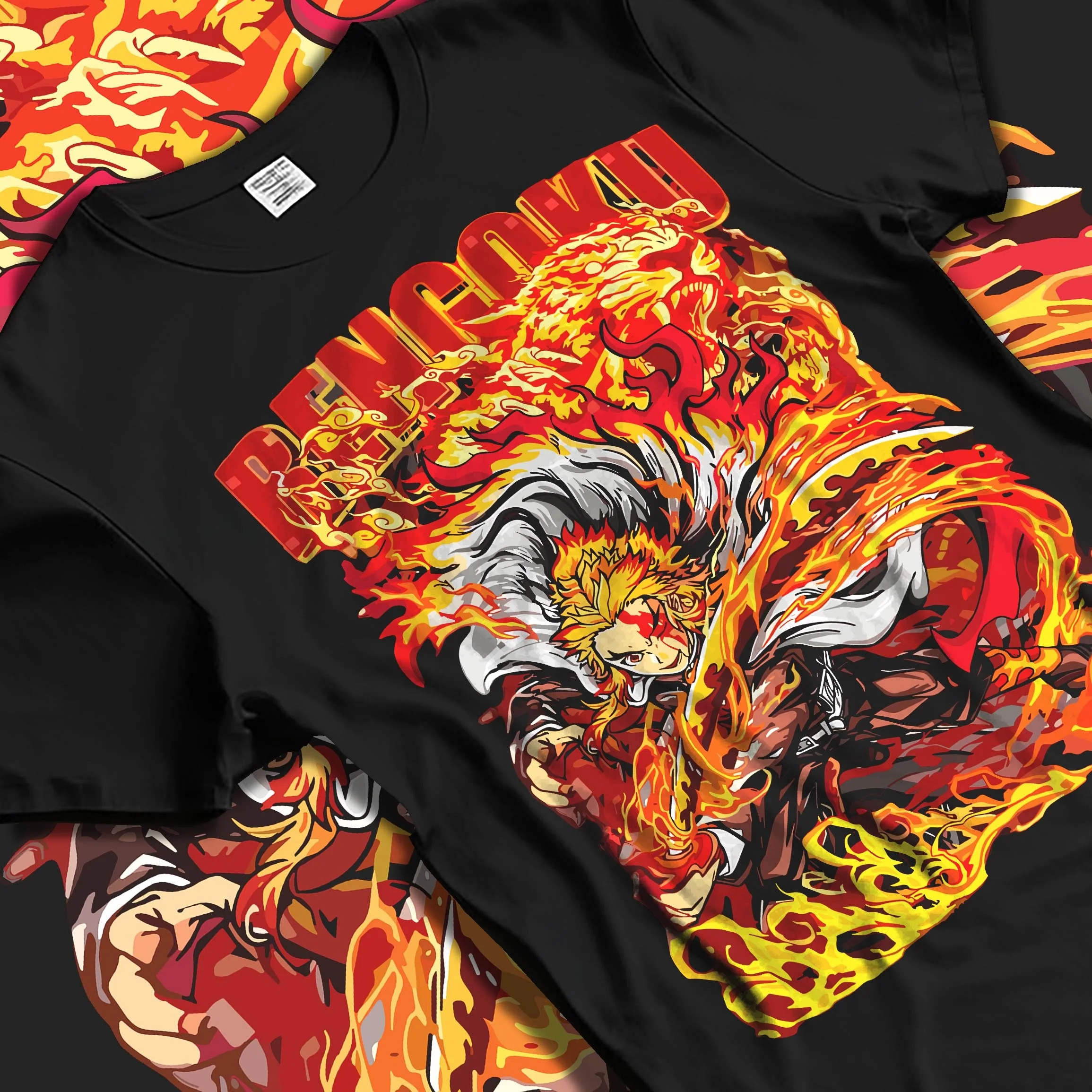 Rengoku vs Akaza Battle Demon Slayer Kimetsu no Yaiba Hoodie - Image 5
