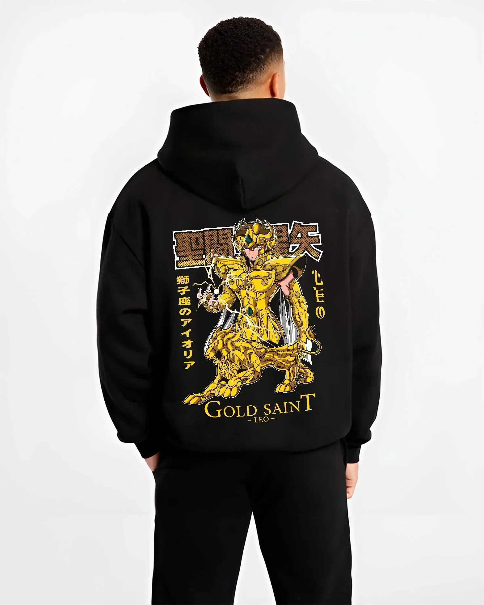 Saint Seiya Aiolia Hoodie Gold Saint Leo Armor Jumper - Image 2